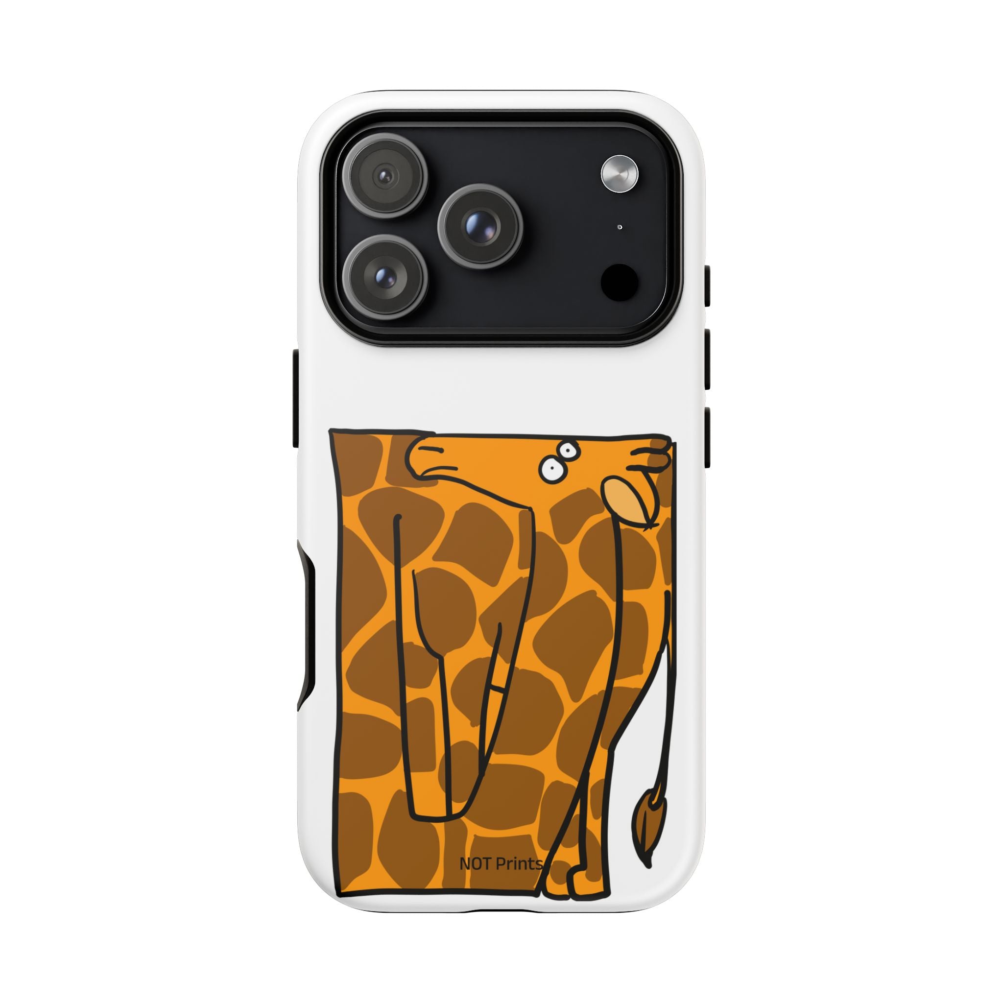 Giraffe Pocket Tough Phone Case — Cute Cartoon Giraffe with Card Slot
