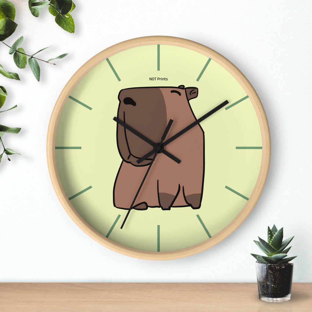 Cute Capybara Wall Clock — Cartoon Animal Clock for Nursery & Home