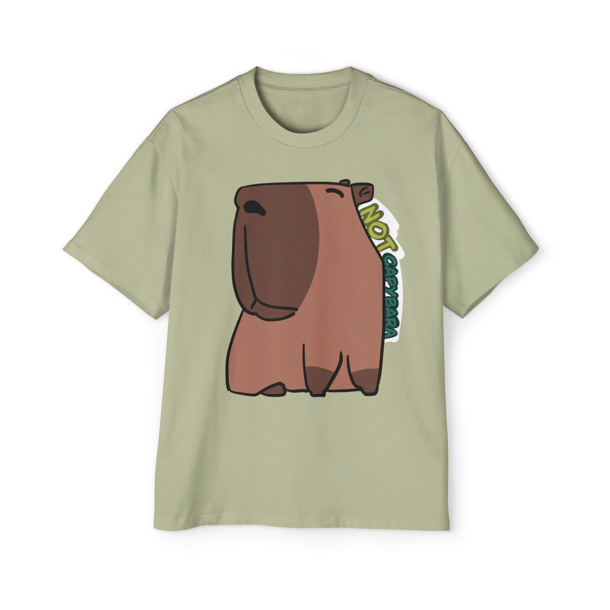T-shirt dessin animé Capybara – T-shirt graphique oversize « Not Capybara »