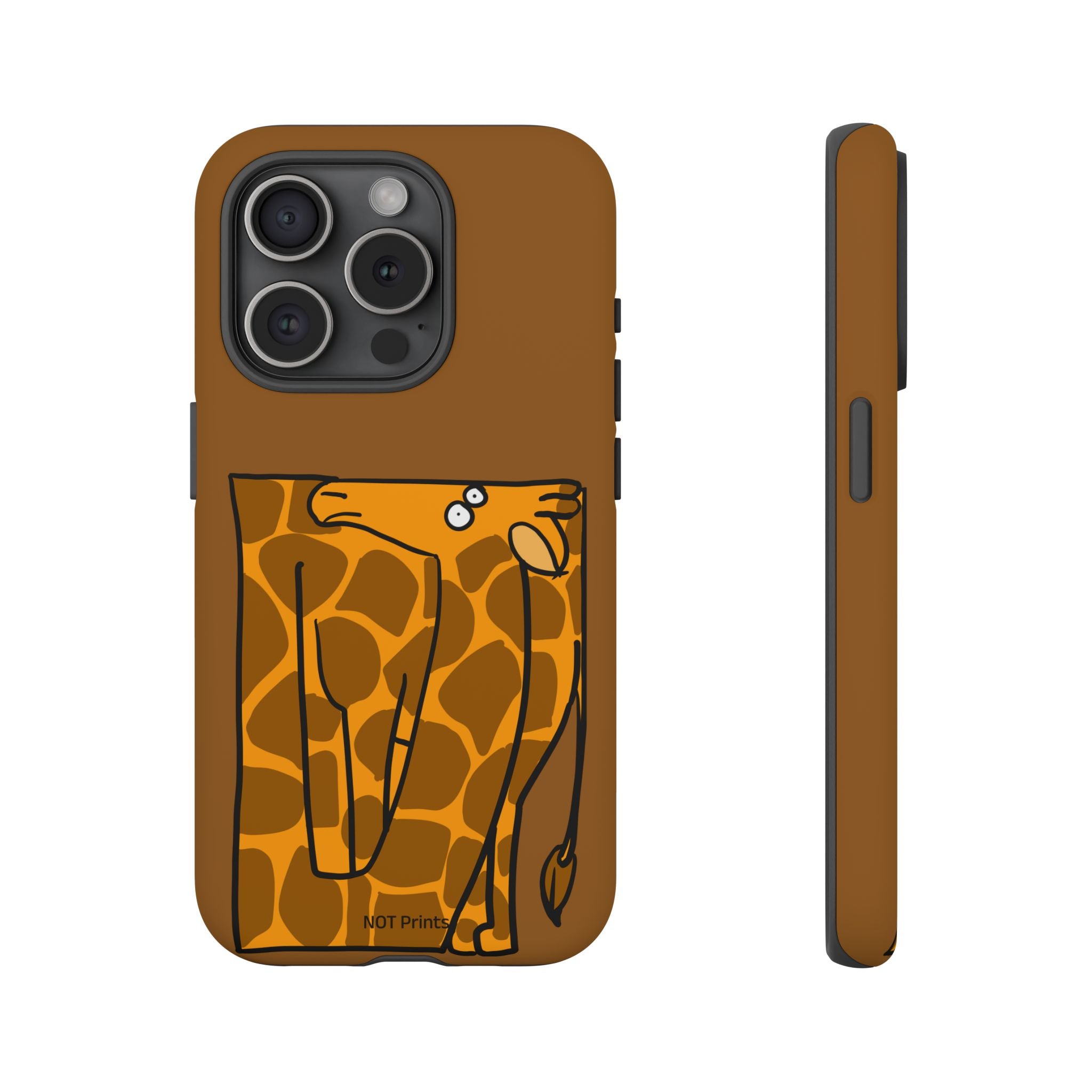 Giraffe Pocket Tough Phone Case — Cute Cartoon Giraffe with Card Slot
