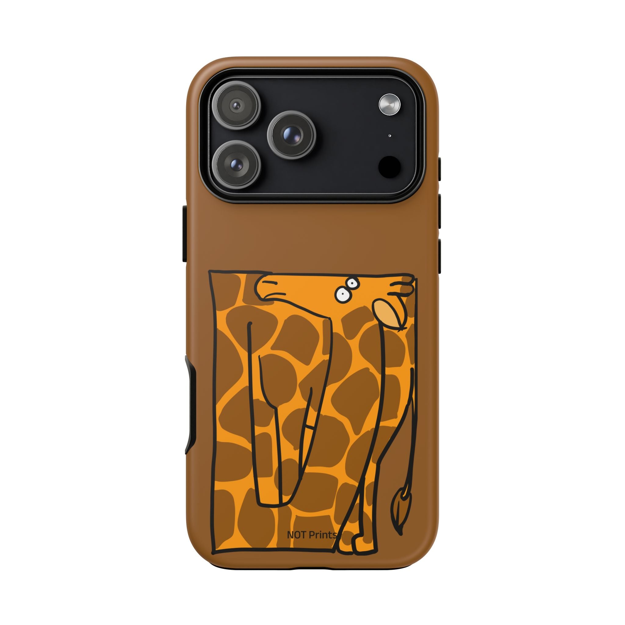 Giraffe Pocket Tough Phone Case — Cute Cartoon Giraffe with Card Slot