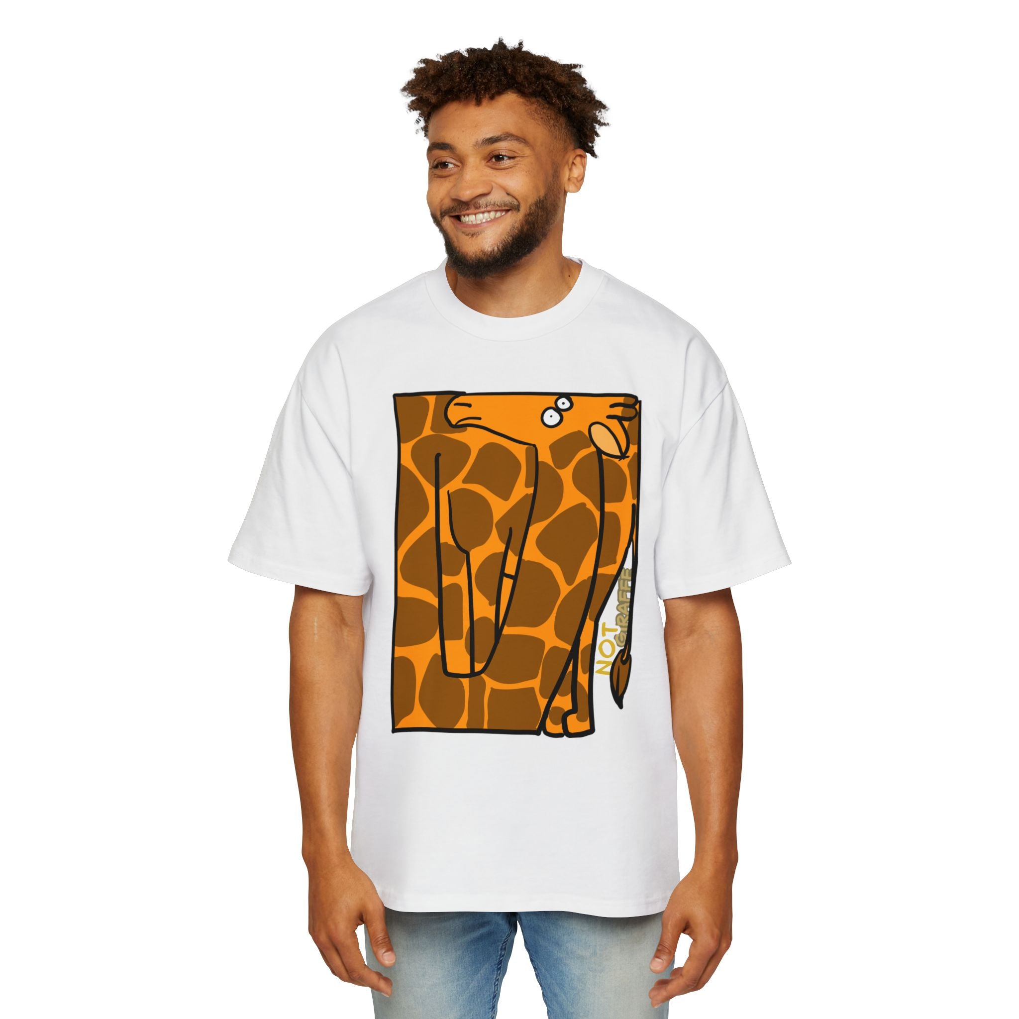 Giraffe Graphic Tee — Playful "NOT GIRAFFE" Men’s T-Shirt