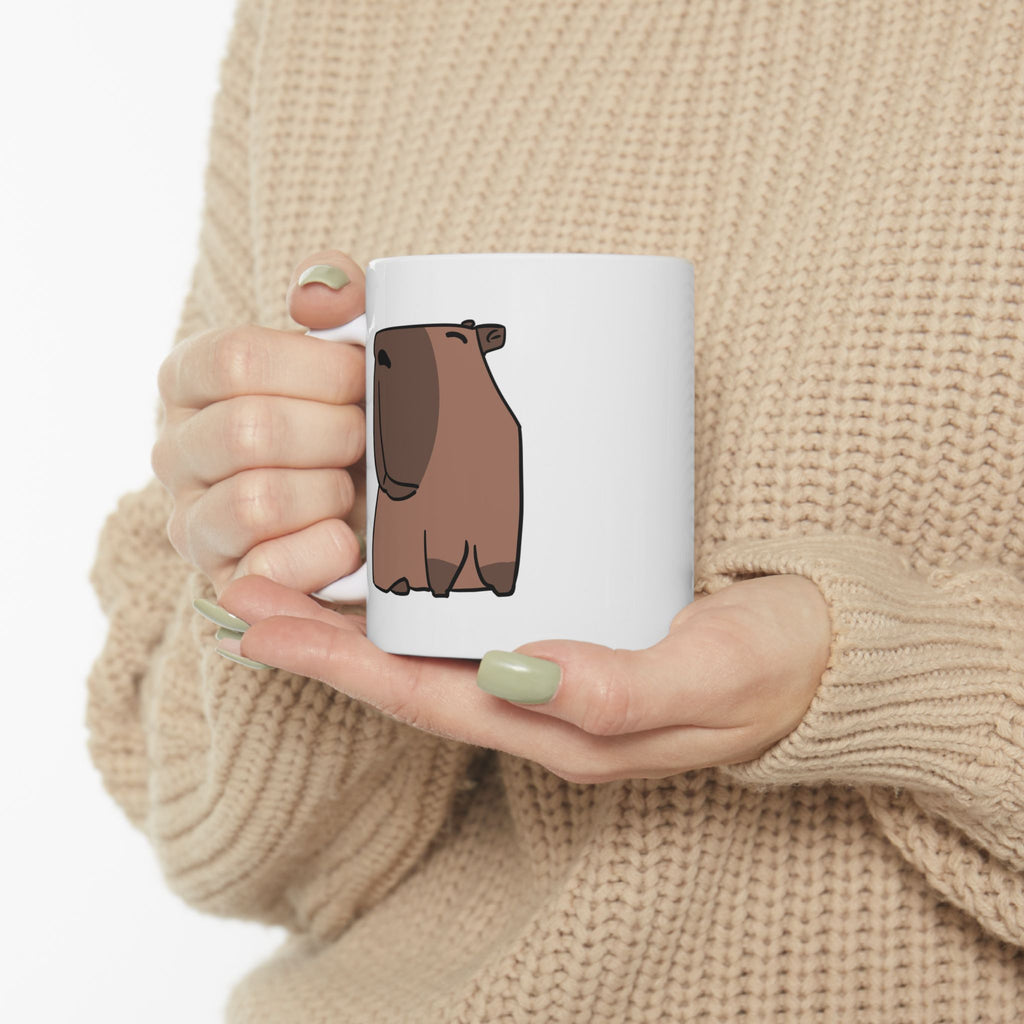 Coffee Mug — Cute Capybara Illustration Ceramic Mug (11oz)