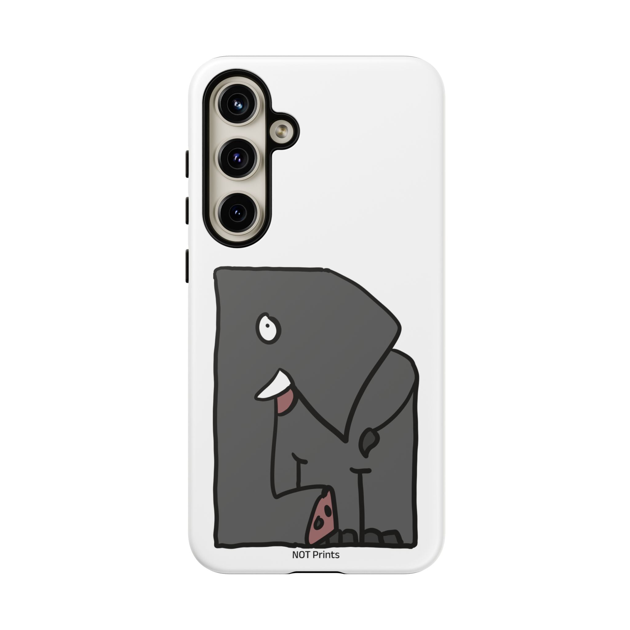 Coque de Téléphone Mignonne Éléphant Dessin Animé — Coque de Protection iPhone Amusante et Robuste