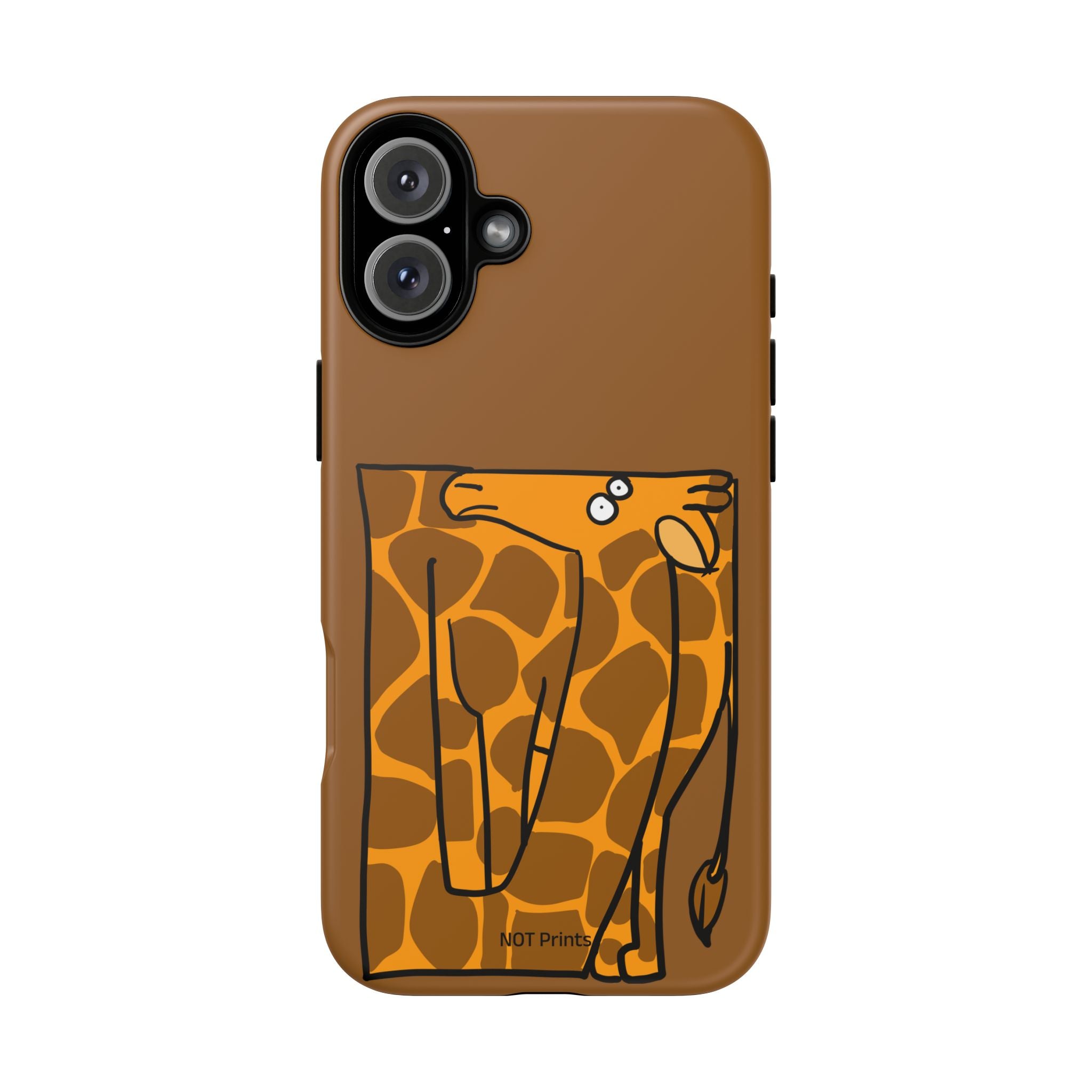 Giraffe Pocket Tough Phone Case — Cute Cartoon Giraffe with Card Slot