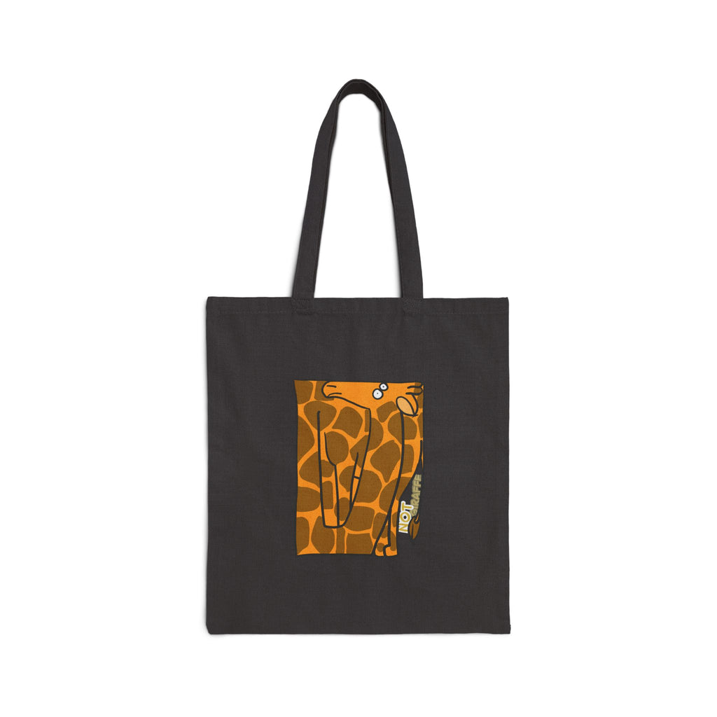 Giraffe Cotton Tote Bag – Cute Cartoon 'Not Giraffe' Canvas Shopper