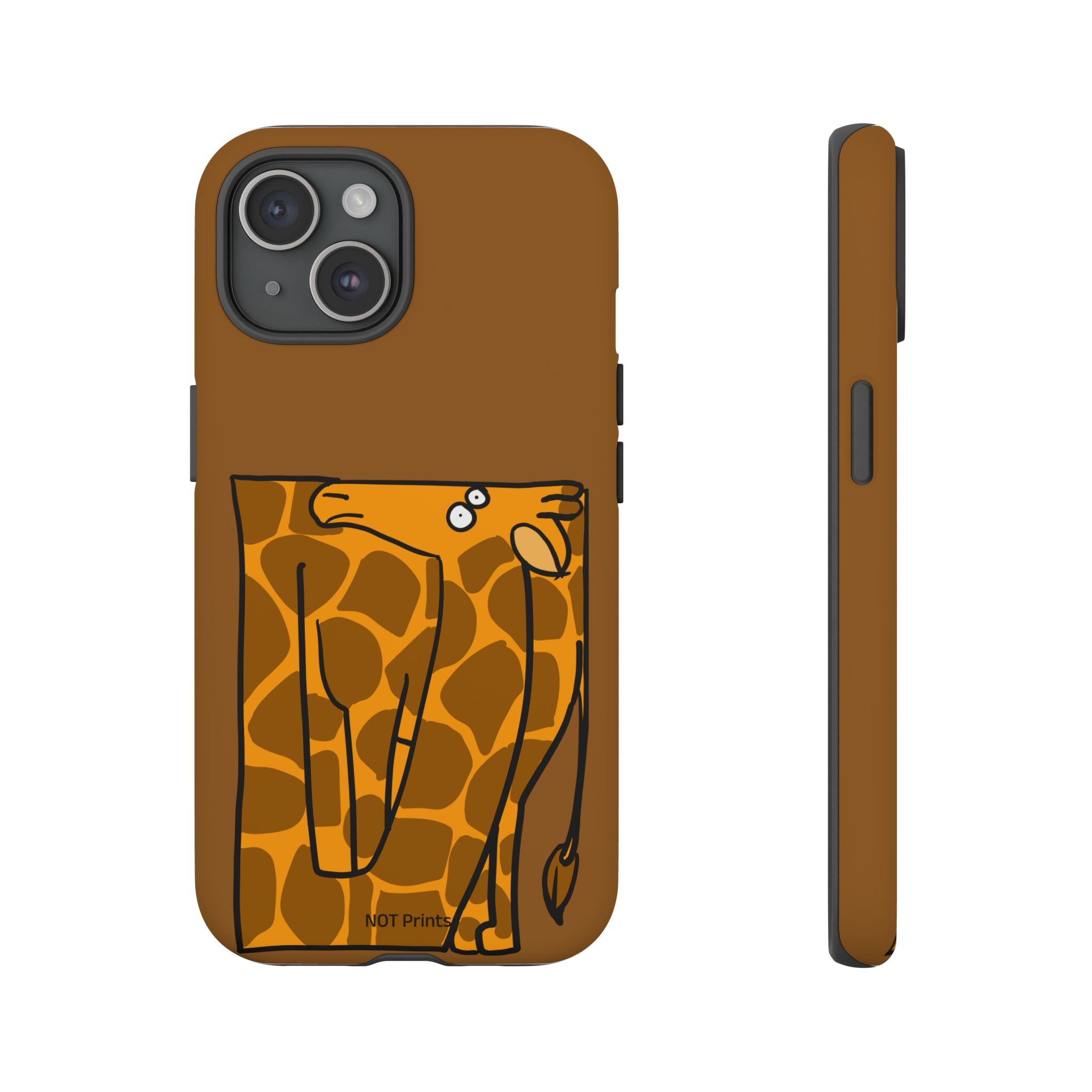 Giraffe Pocket Tough Phone Case — Cute Cartoon Giraffe with Card Slot