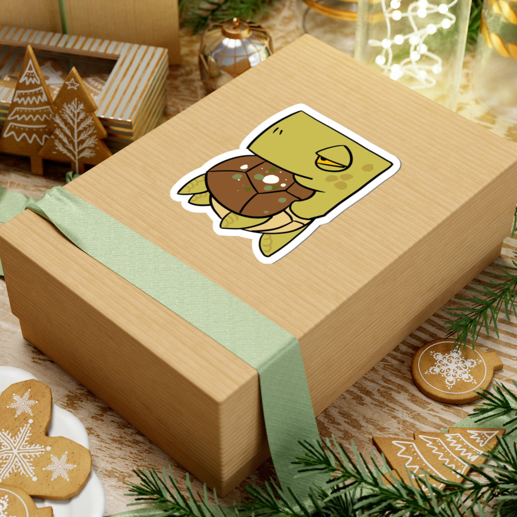 Turtle Sticker — Cute Cartoon Turtle Laptop Decal (Kiss-Cut)