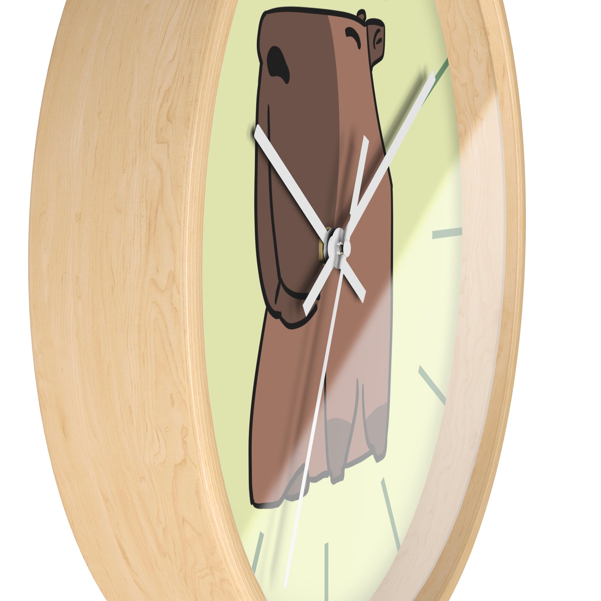 Cute Capybara Wall Clock — Cartoon Animal Clock for Nursery & Home