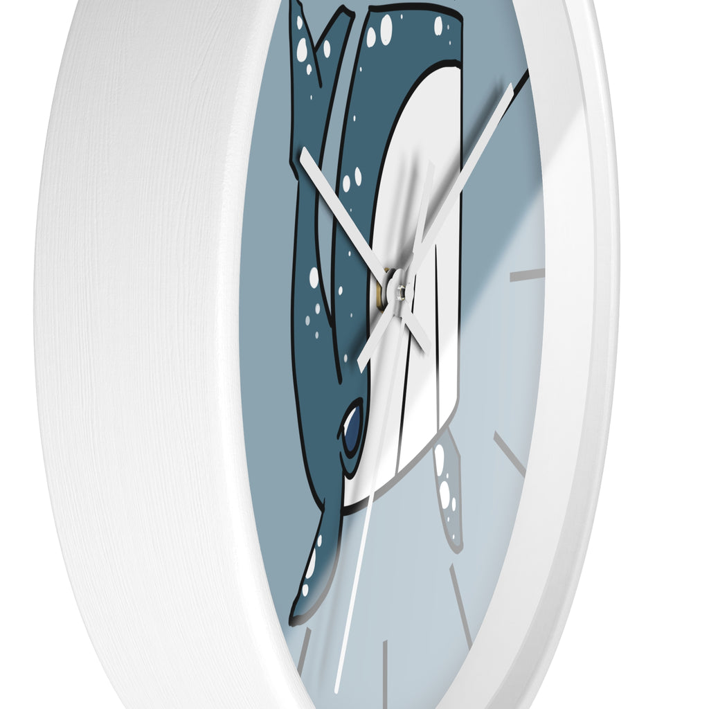 Whale Shark Wall Clock — Cute Nautical Ocean Decor, Marine Life Gift