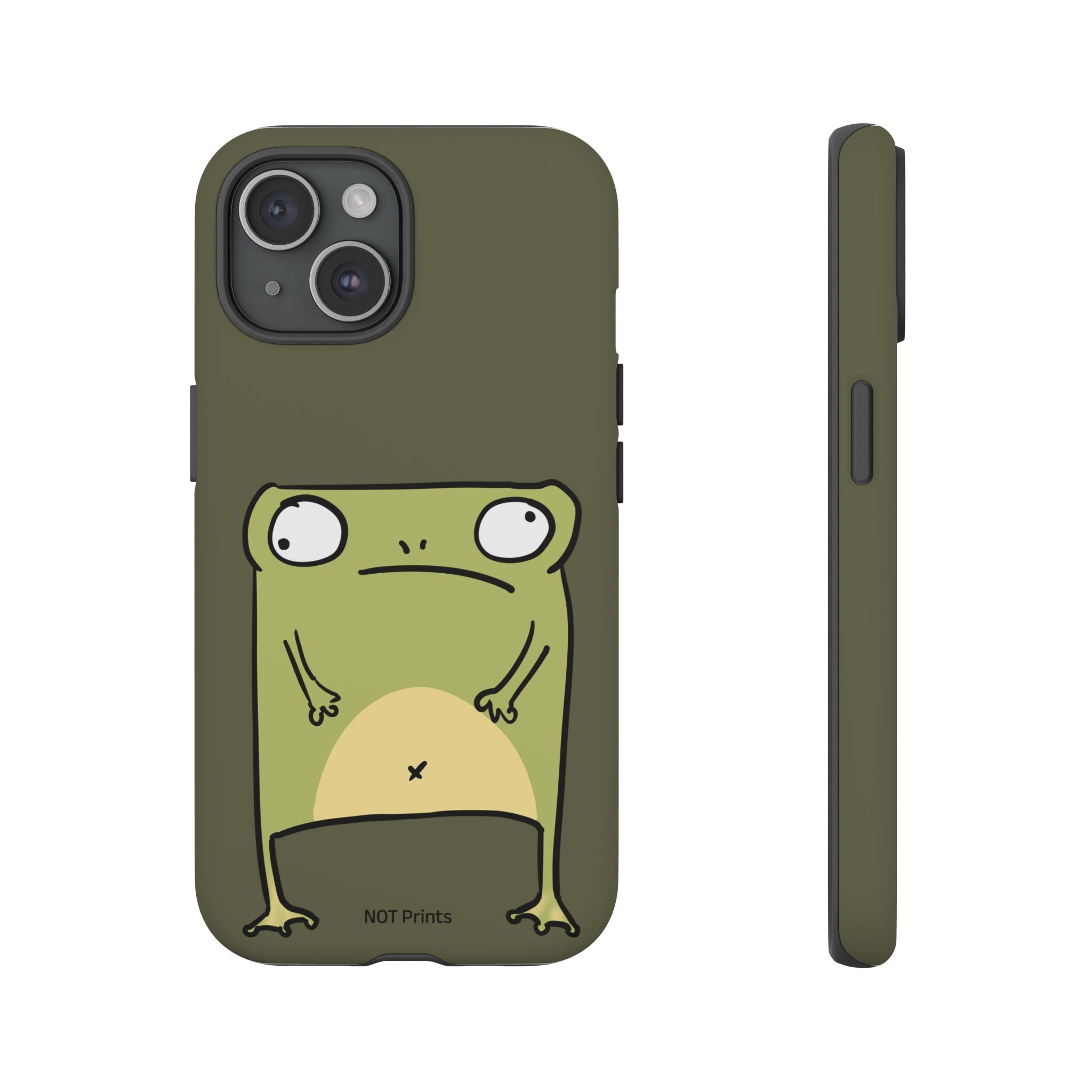 Funny Frog Phone Case — Cute Grumpy Frog Protective Phone Cover