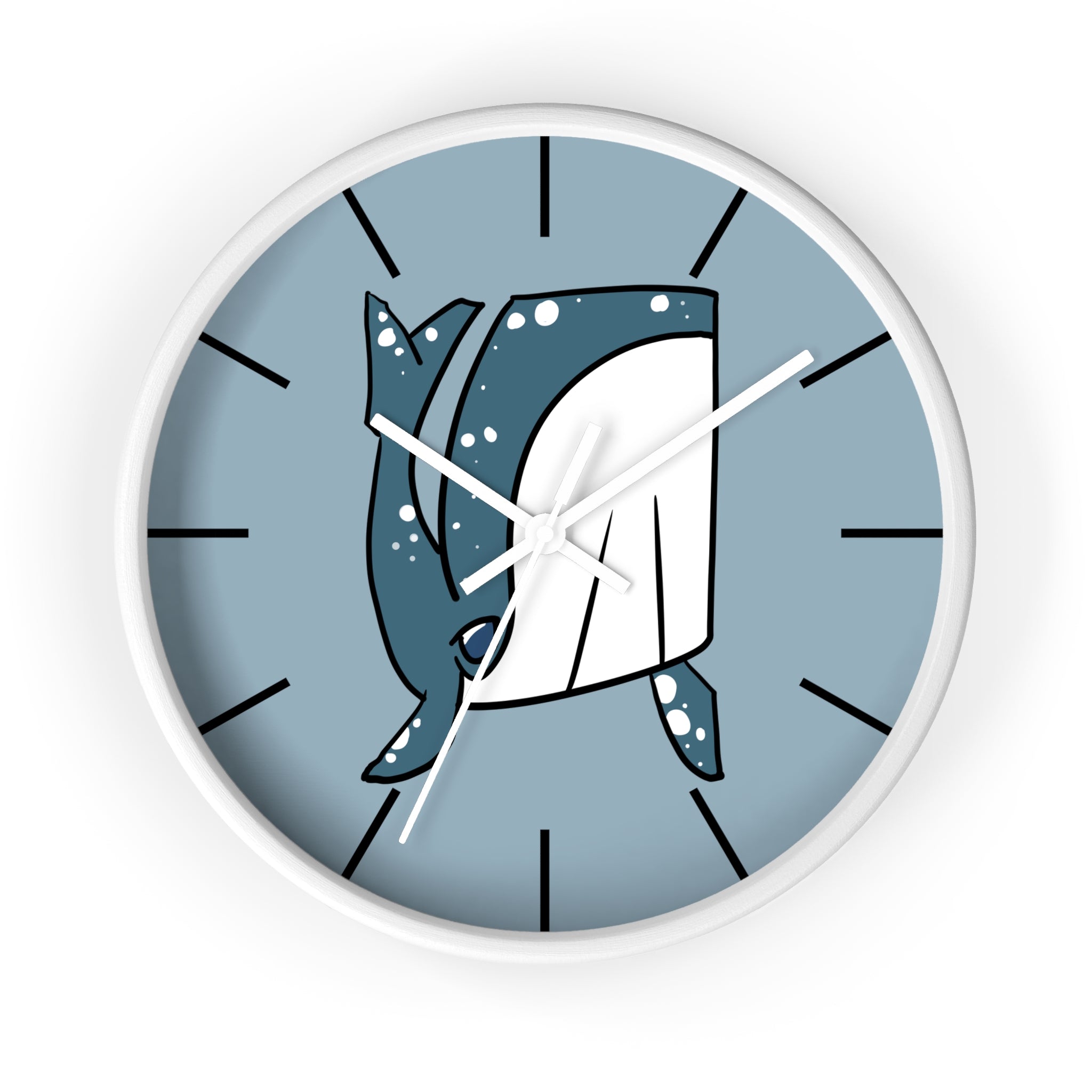 Whale Shark Wall Clock — Cute Nautical Ocean Decor, Marine Life Gift