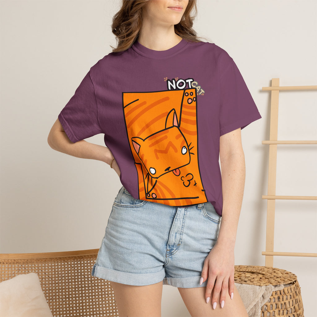 Orange Cat T-Shirt | Cute Cartoon "Not Cat" Unisex T-shirt