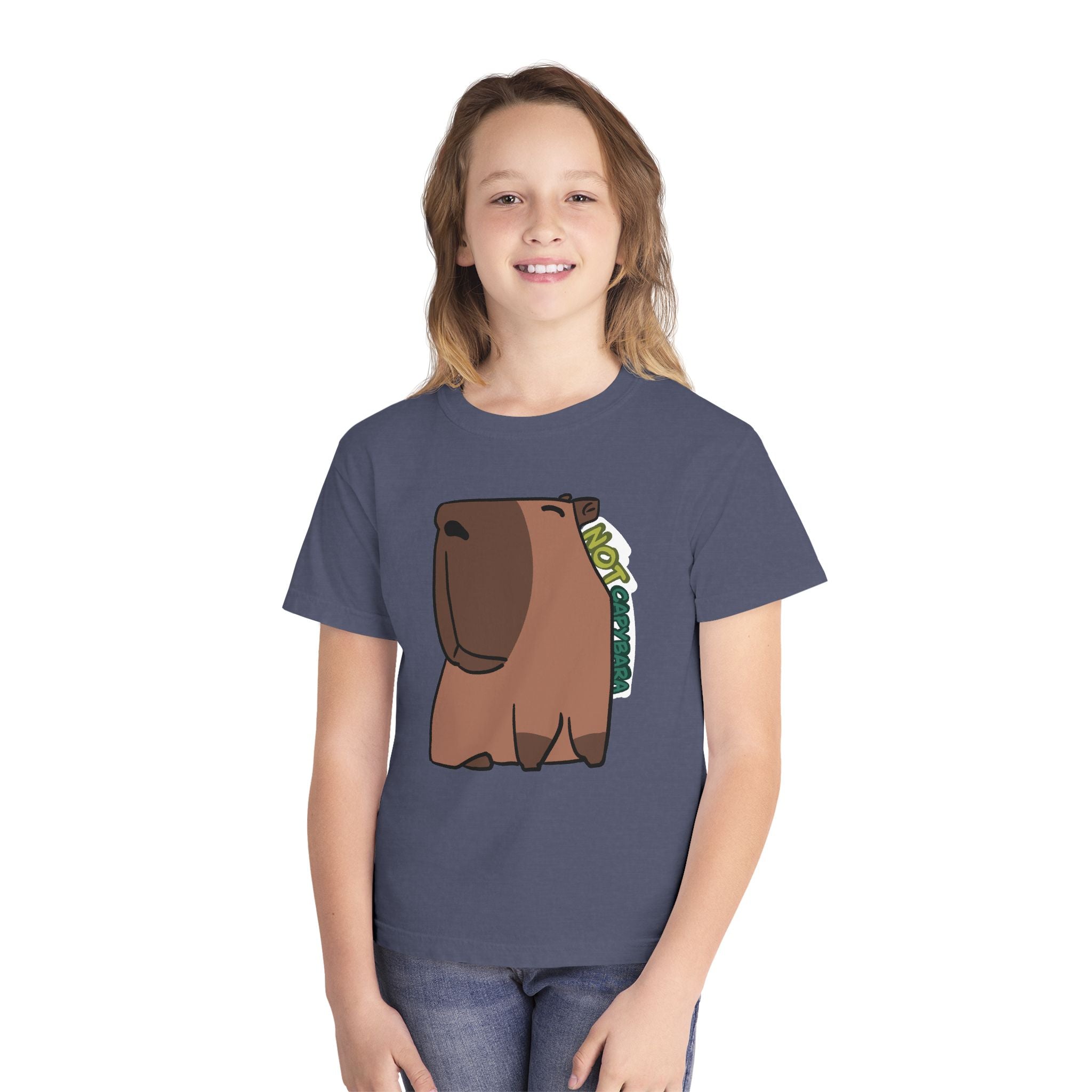 T-shirt graphique enfant Capybara – Adorable T-shirt enfant « Pas un capybara »