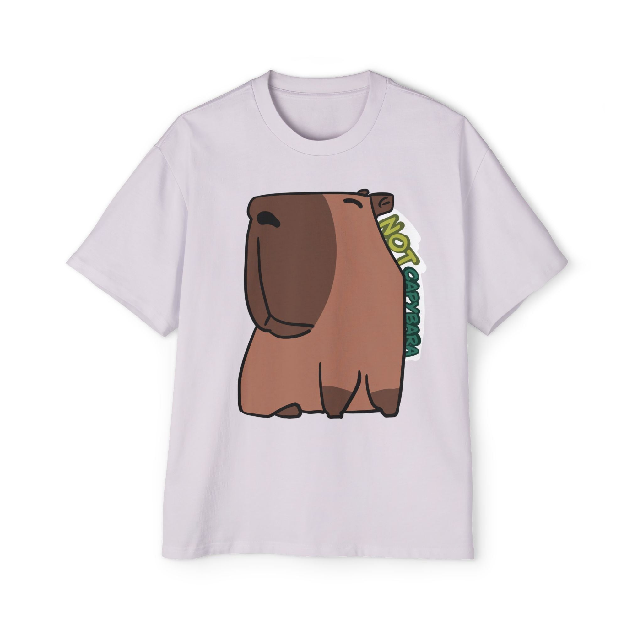 T-shirt dessin animé Capybara – T-shirt graphique oversize « Not Capybara »