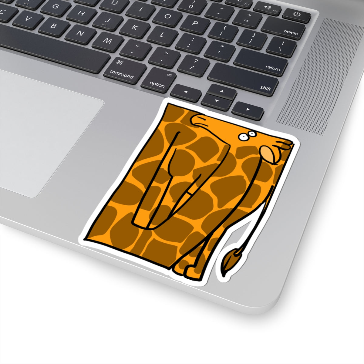 Giraffe Patch Sticker — Cute Cartoon Giraffe Kiss-Cut Decal for Laptops & Water Bottles