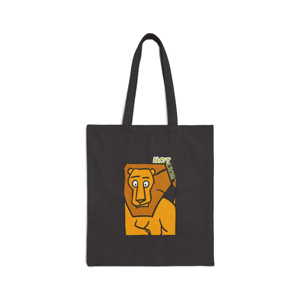 Tote Bag — Cute Cartoon "Not Lion" Canvas Tote for Eco-Friendly Everyday Use