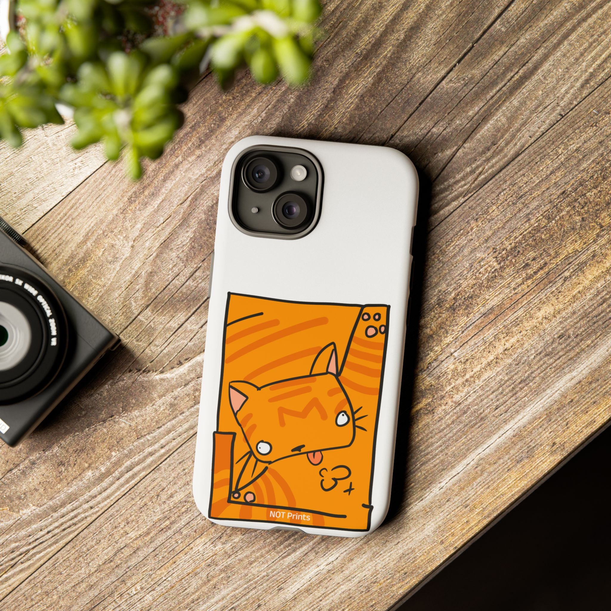 Cute Orange Cat Phone Case - Tough Cases Protective Phone Cover