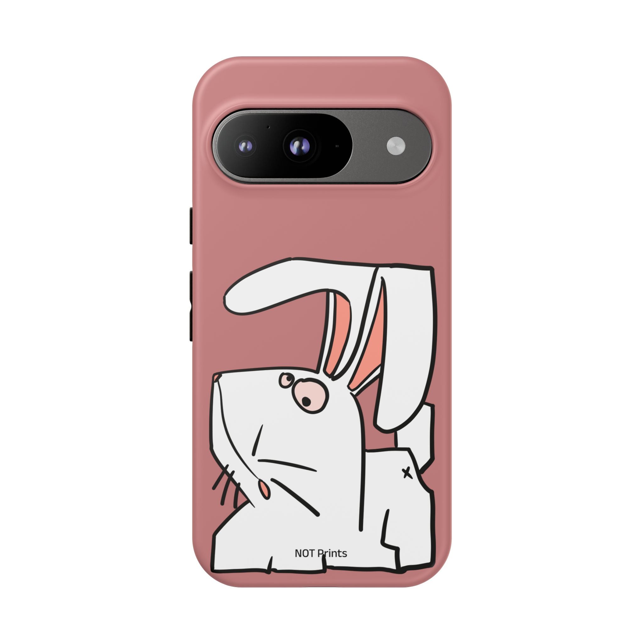 Coque de téléphone résistante Bunny Sketch — Coque iPhone Lapin Minimaliste Mignonne
