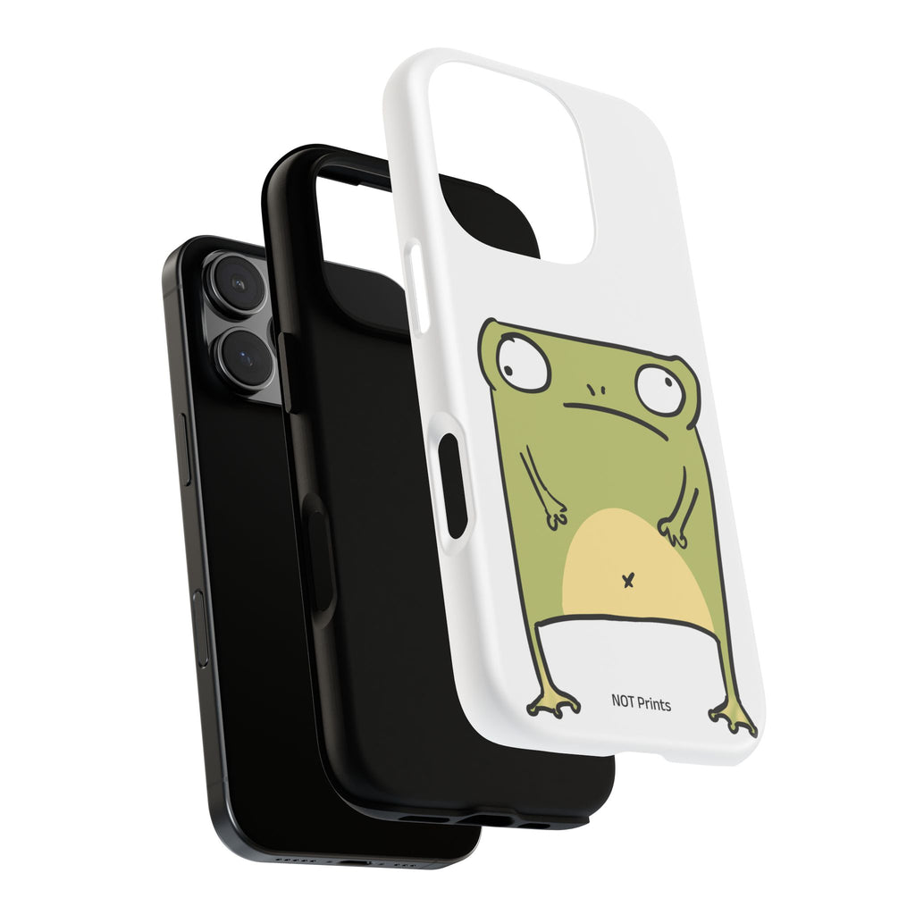 Funny Frog Tough Phone Case — Cute Stubborn Frog Protective iPhone Case