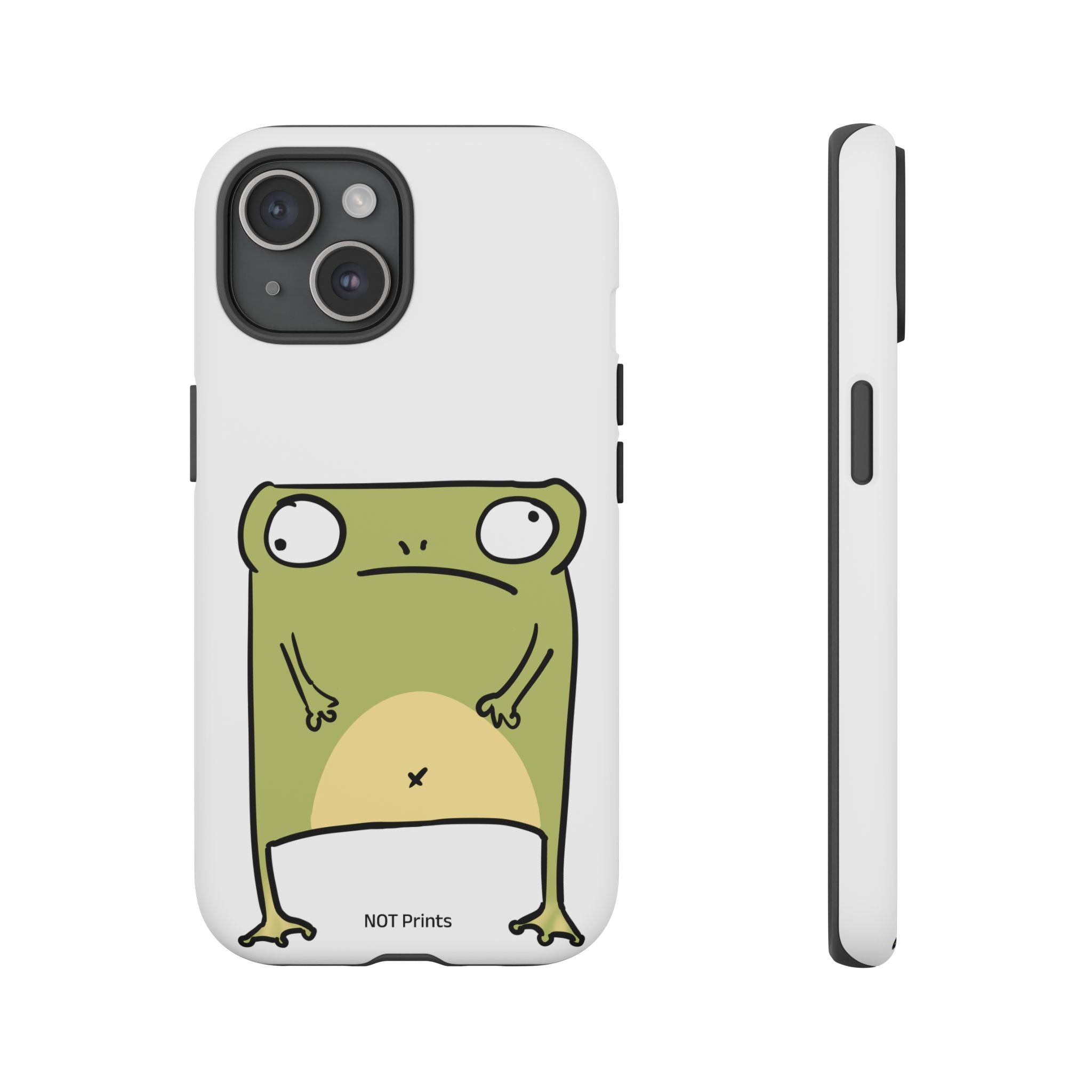 Funny Frog Tough Phone Case — Cute Stubborn Frog Protective iPhone Case