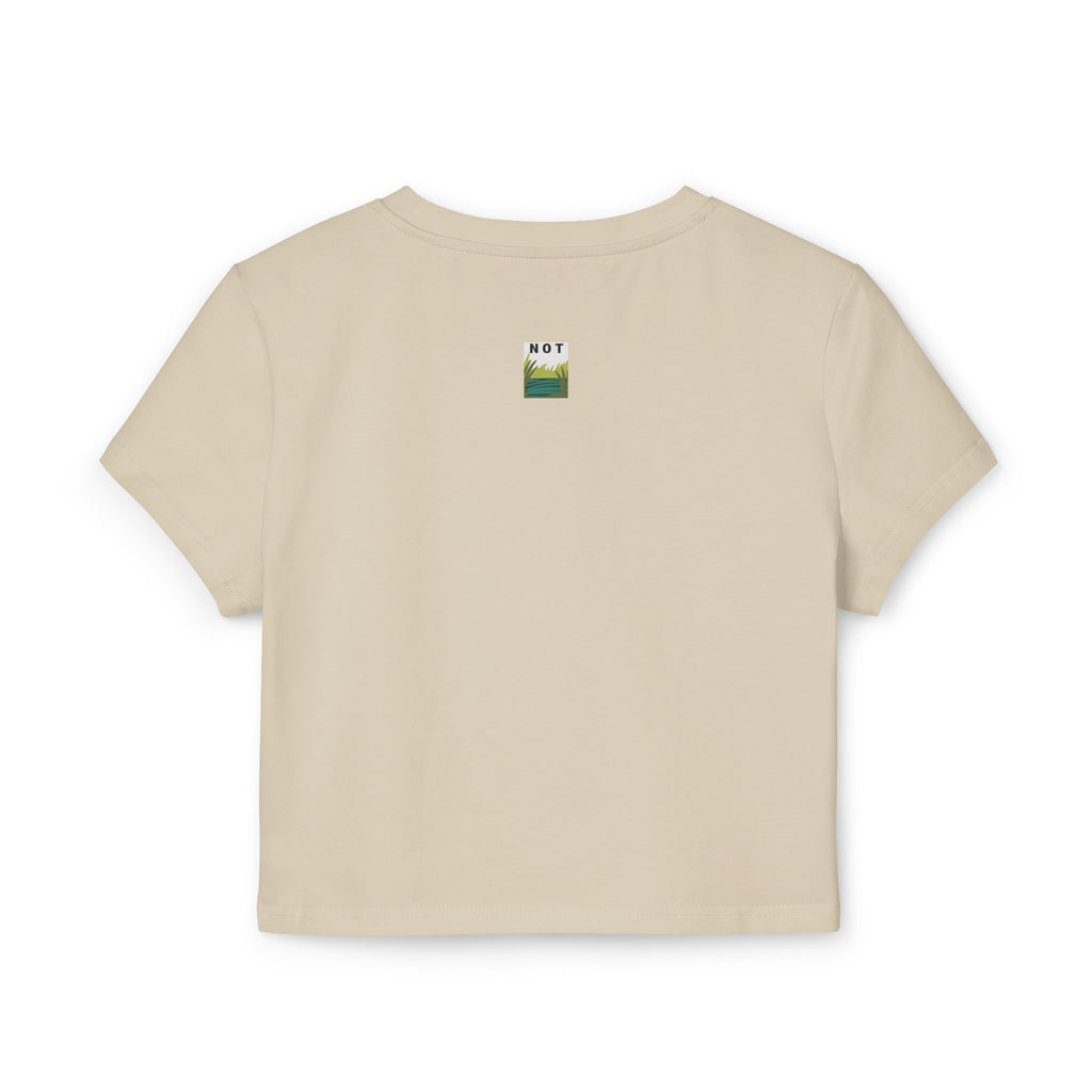 Capybara Cute Crop Tee — 'Not Capybara' Graphic Women's Baby Tee