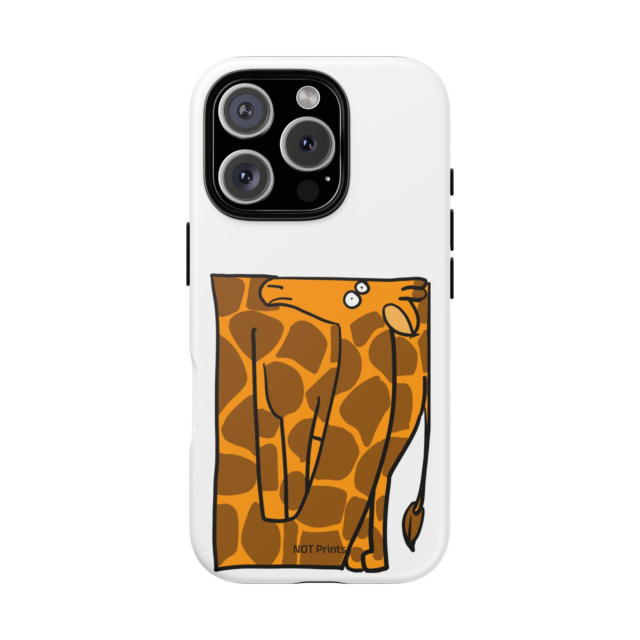 Giraffe Pocket Tough Phone Case — Cute Cartoon Giraffe with Card Slot