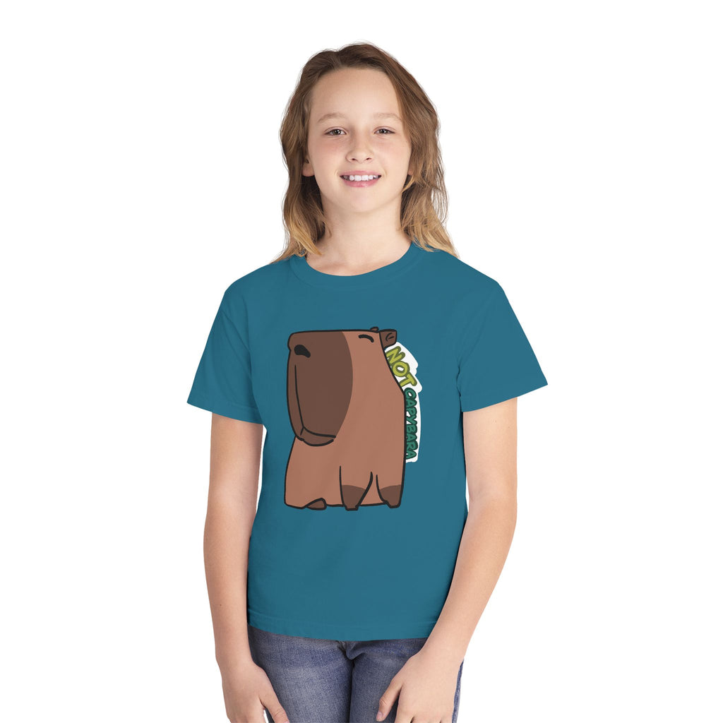 Capybara Graphic Youth Tee – Cute 'Not Capybara' Cartoon Kids T-Shirt