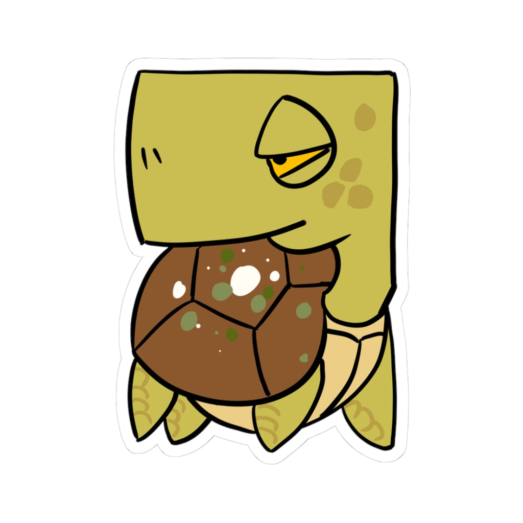 Turtle Sticker — Cute Cartoon Turtle Laptop Decal (Kiss-Cut)