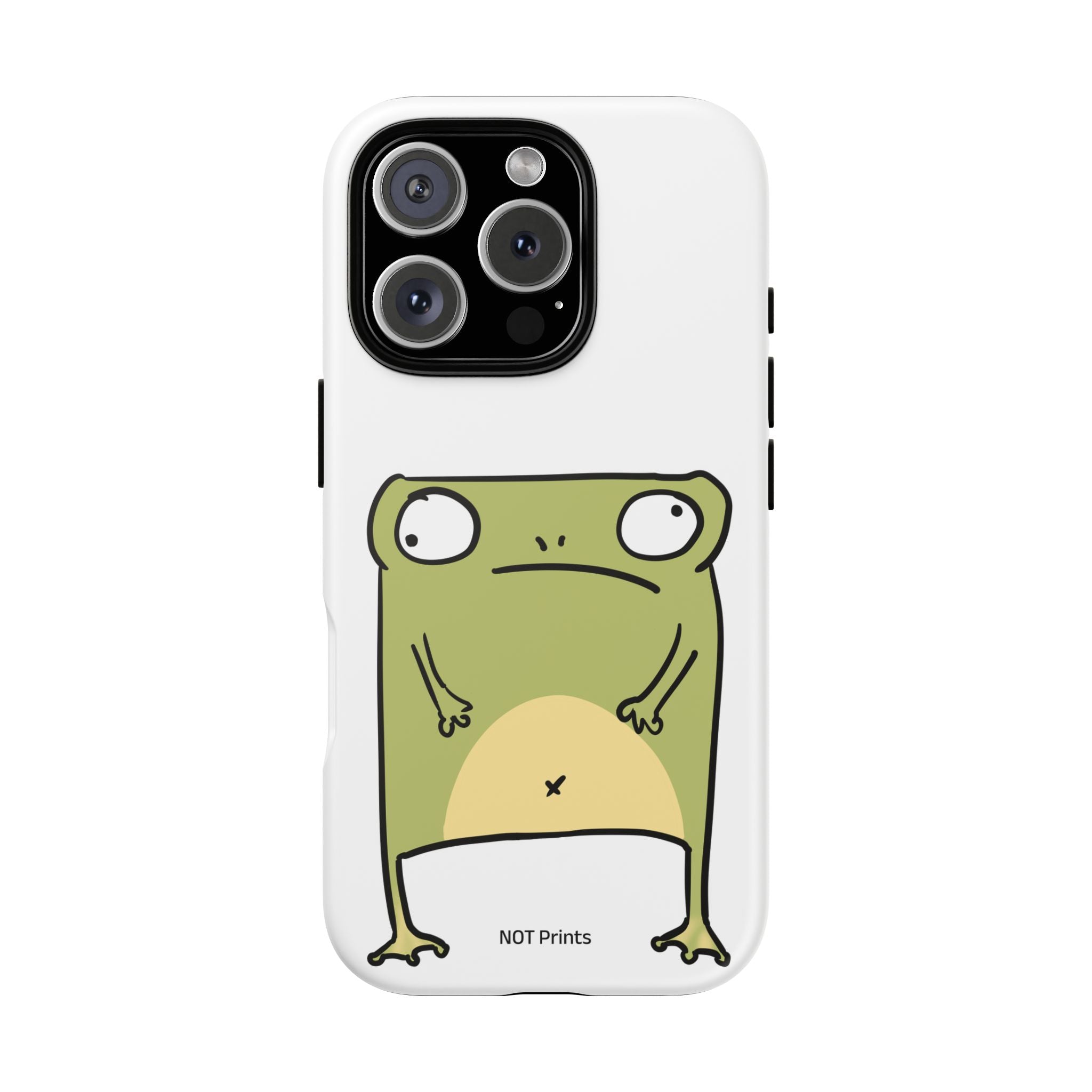 Funny Frog Tough Phone Case — Cute Stubborn Frog Protective iPhone Case