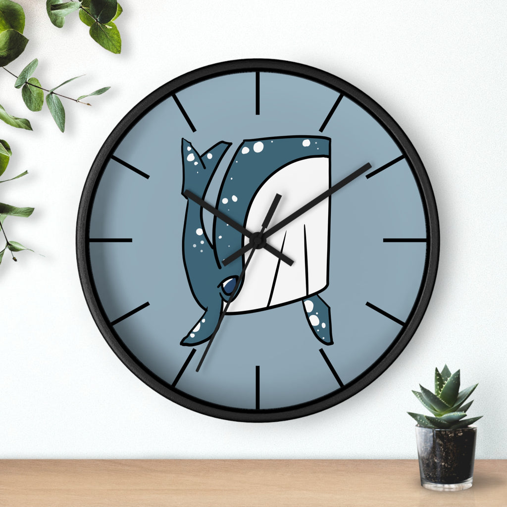 Whale Shark Wall Clock — Cute Nautical Ocean Decor, Marine Life Gift
