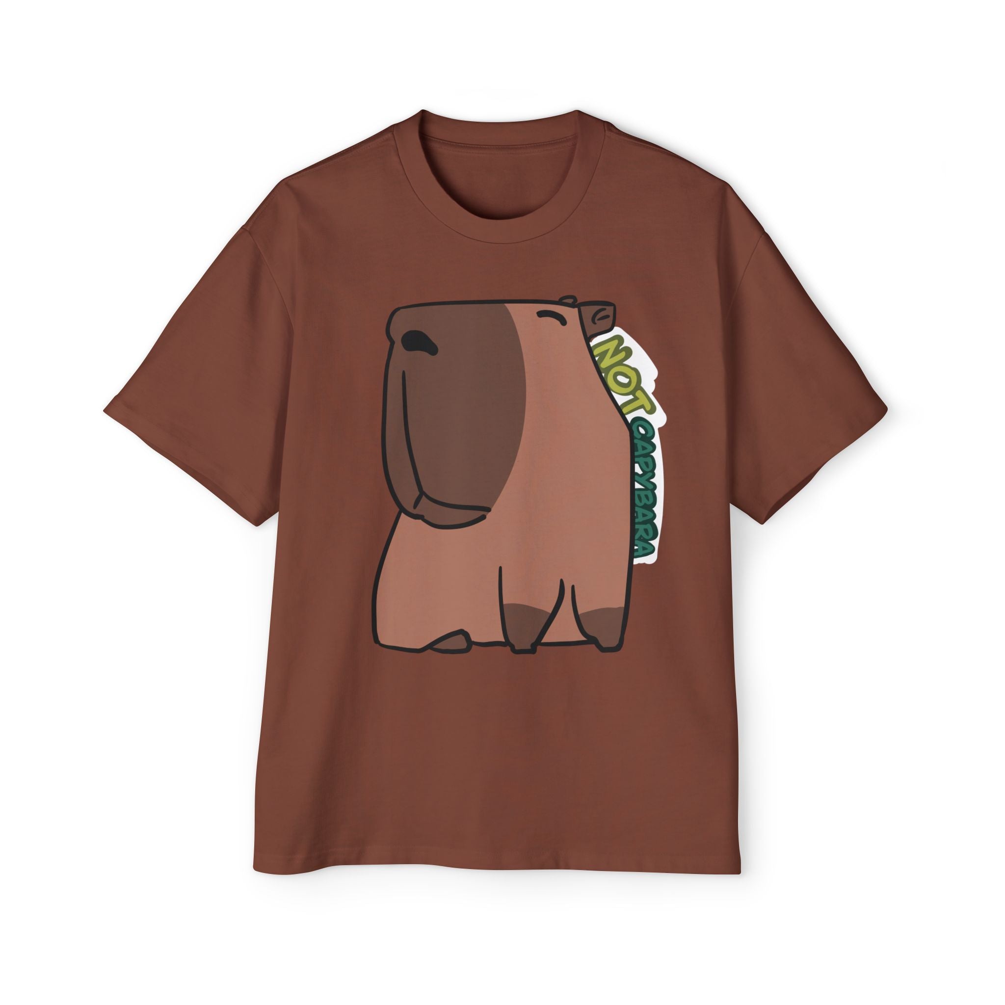 T-shirt dessin animé Capybara – T-shirt graphique oversize « Not Capybara »