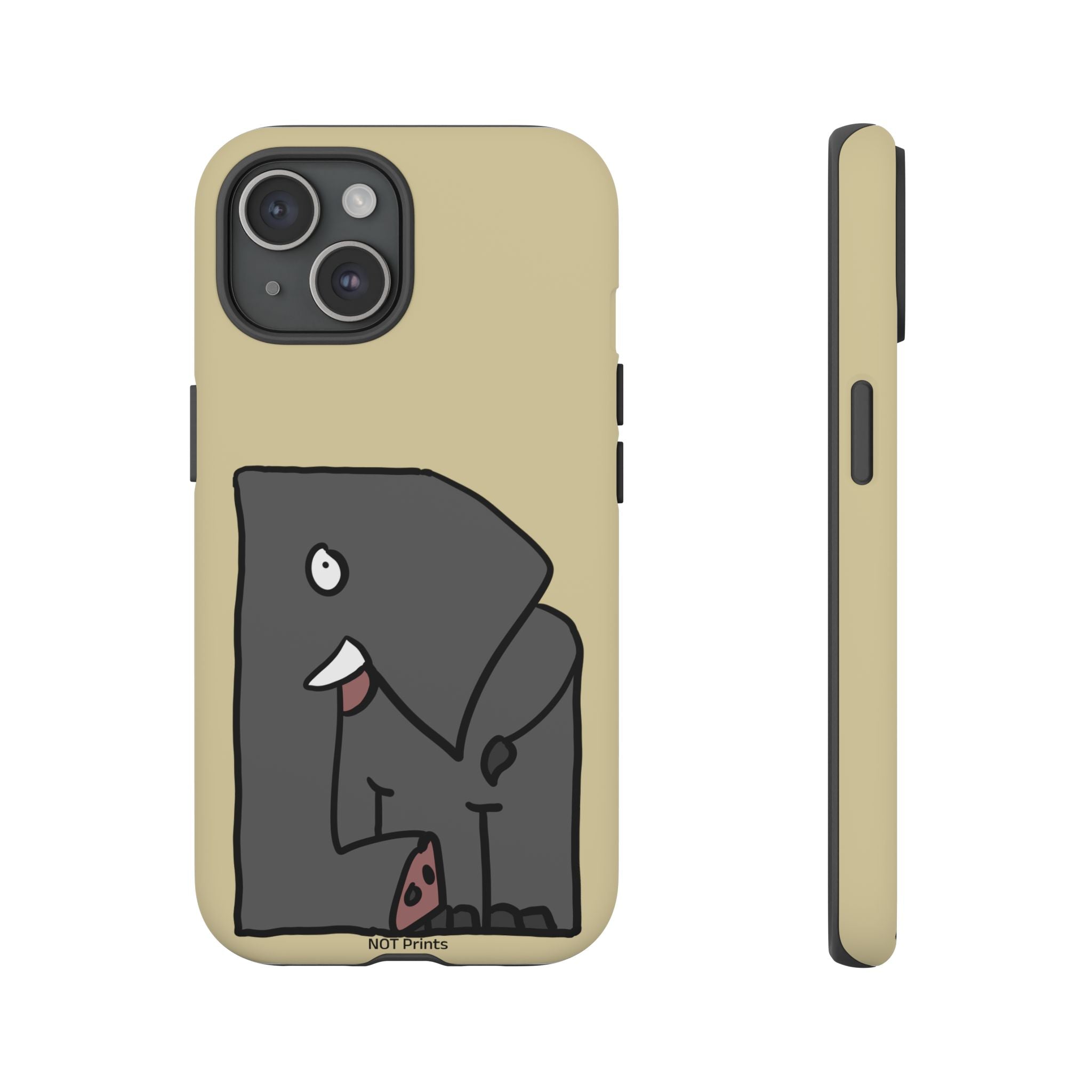 Coque de téléphone mignon éléphant de dessin animé — Coque de protection iPhone ludique et résistante