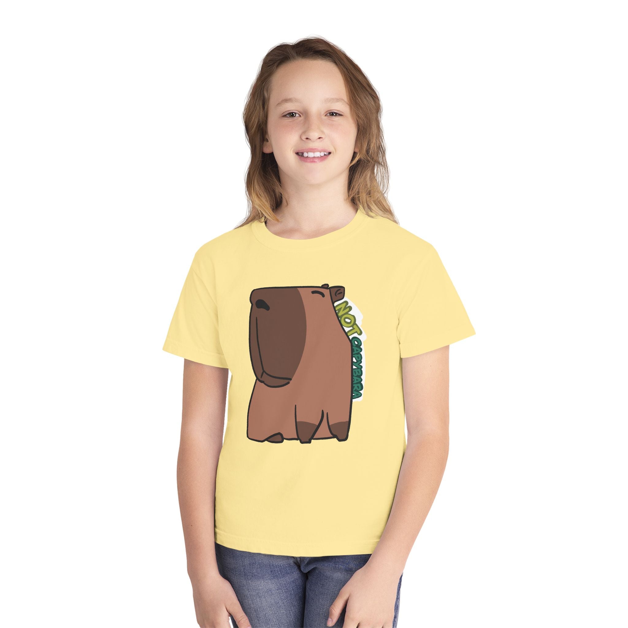 T-shirt graphique enfant Capybara – Adorable T-shirt enfant « Pas un capybara »