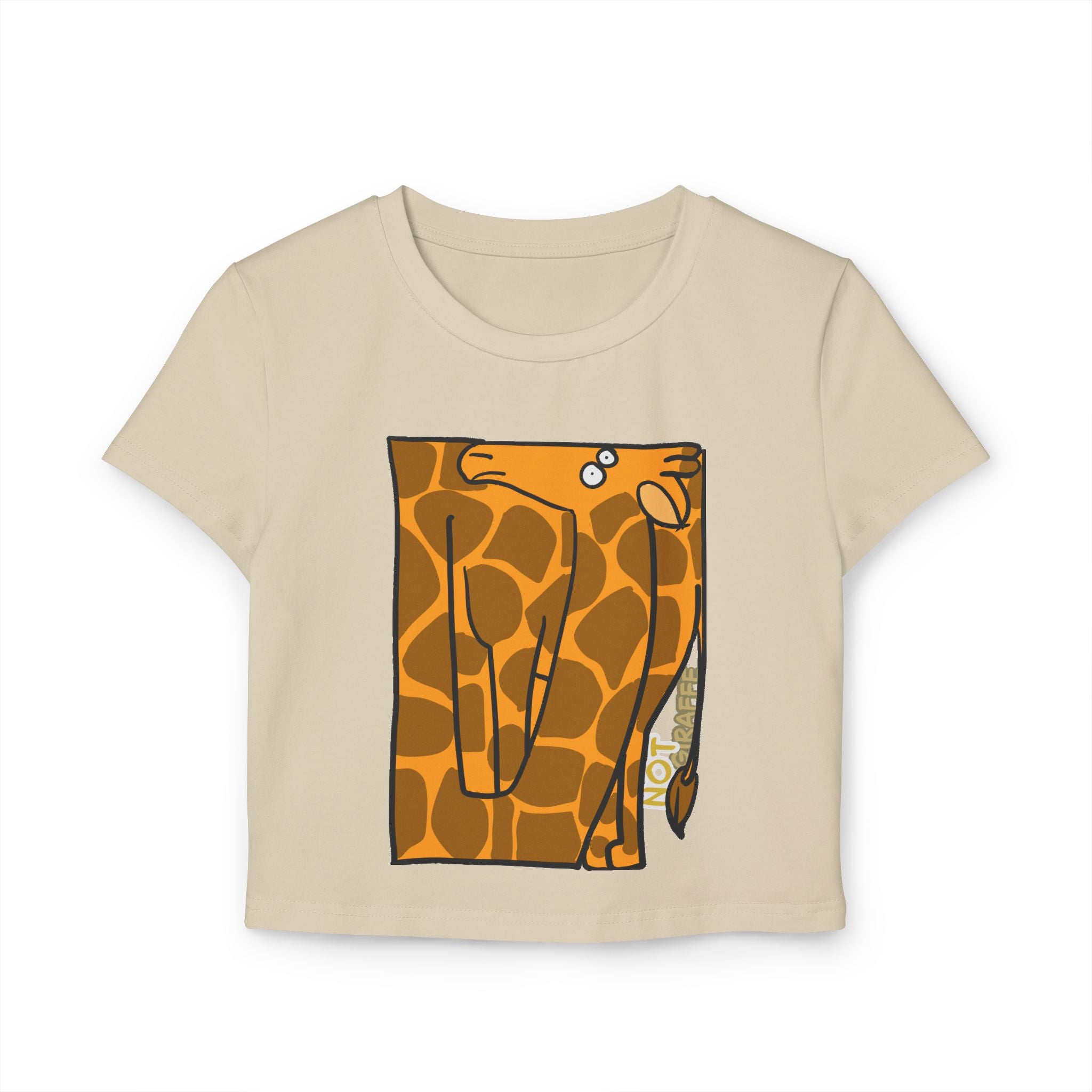Giraffe Women's Baby Tee — Cute "Not Giraffe" Graphic Cropped Tee