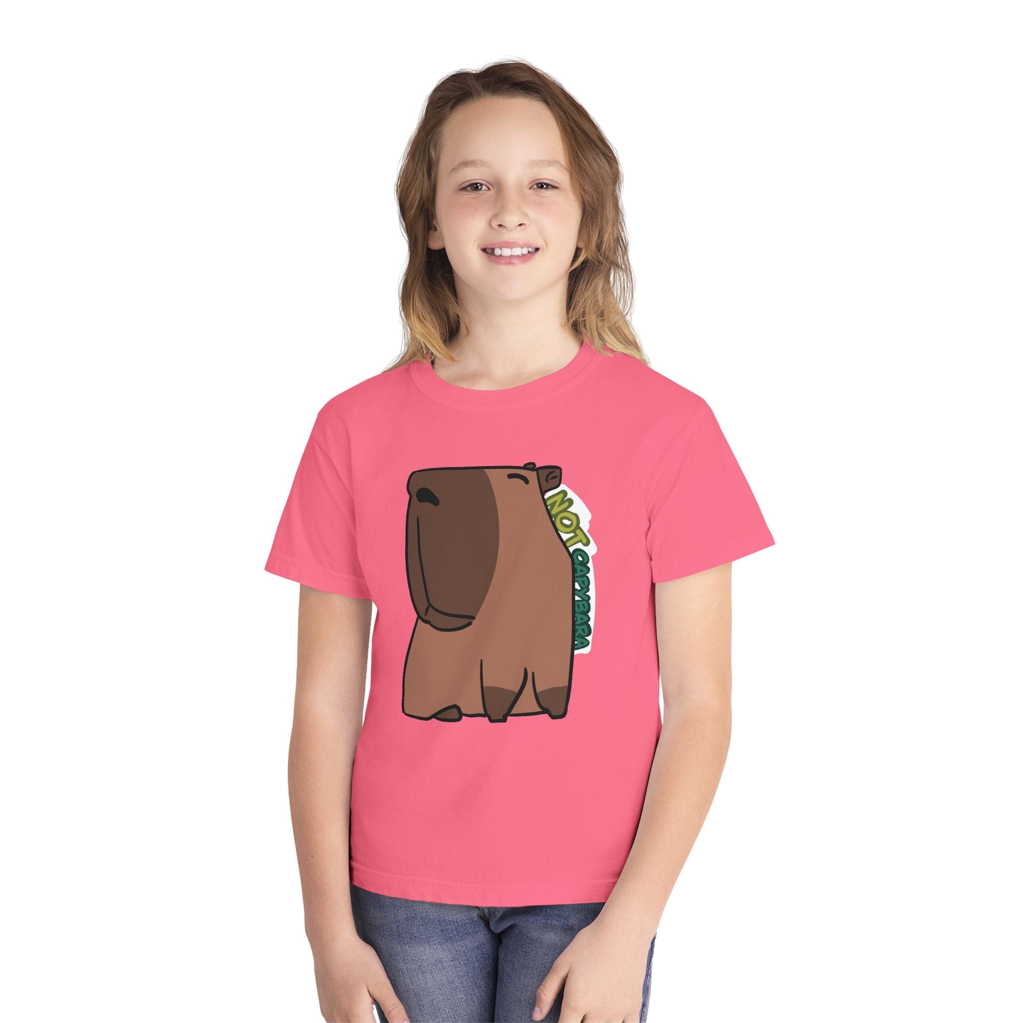 T-shirt graphique enfant Capybara – Adorable T-shirt enfant « Pas un capybara »