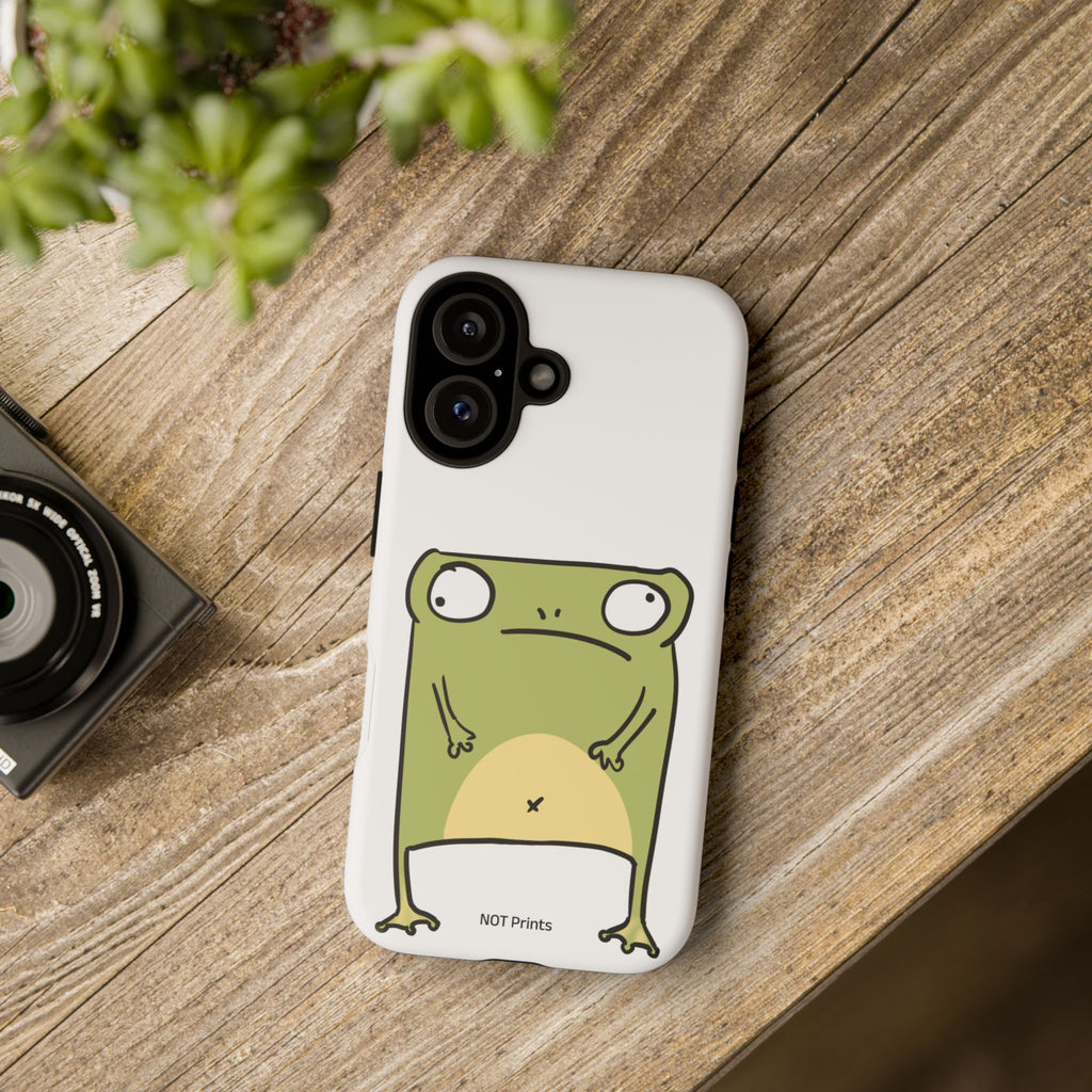 Funny Frog Tough Phone Case — Cute Stubborn Frog Protective iPhone Case