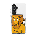 Lion Illustration Phone Case — Cute Bold Cartoon Lion Protective Cover