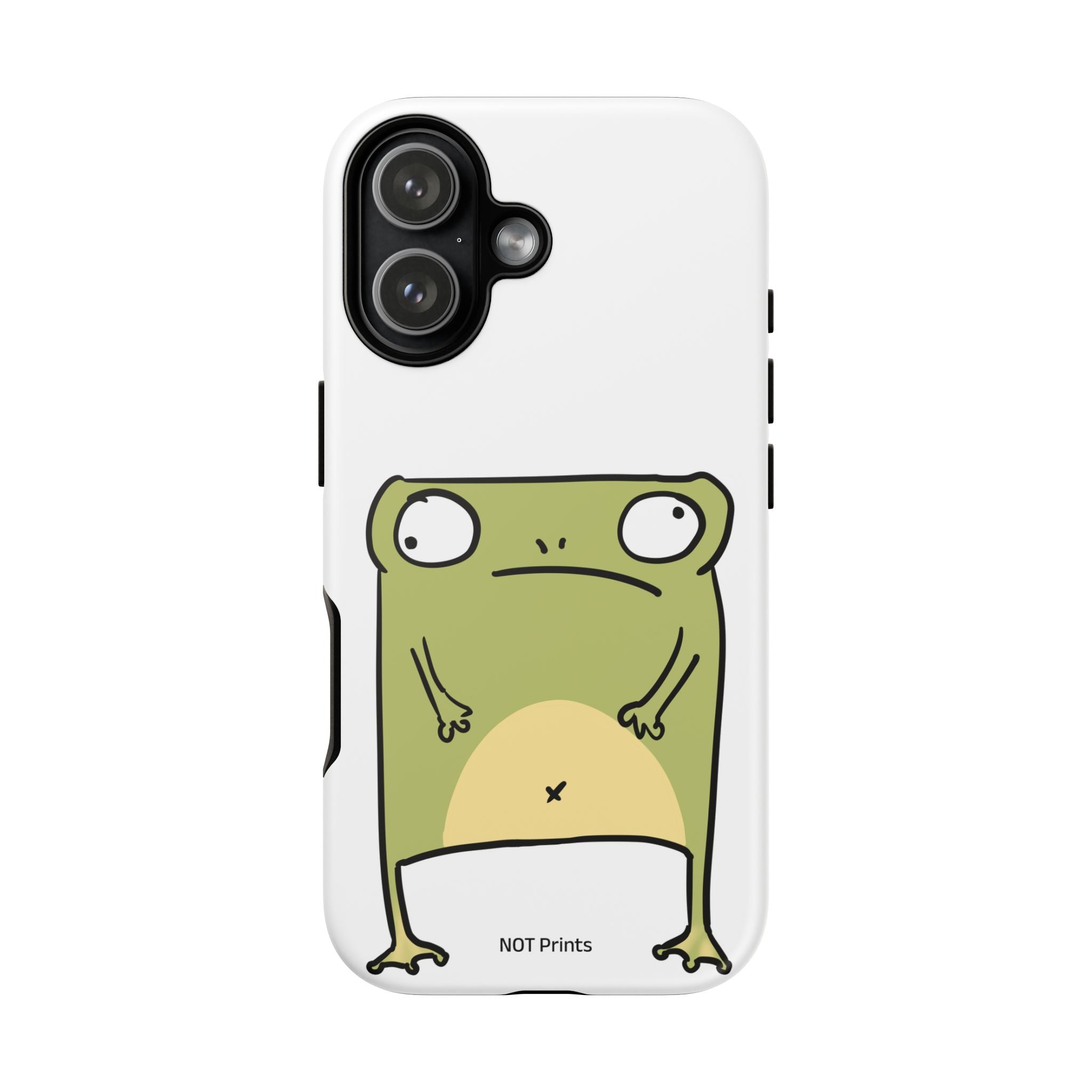Funny Frog Tough Phone Case — Cute Stubborn Frog Protective iPhone Case