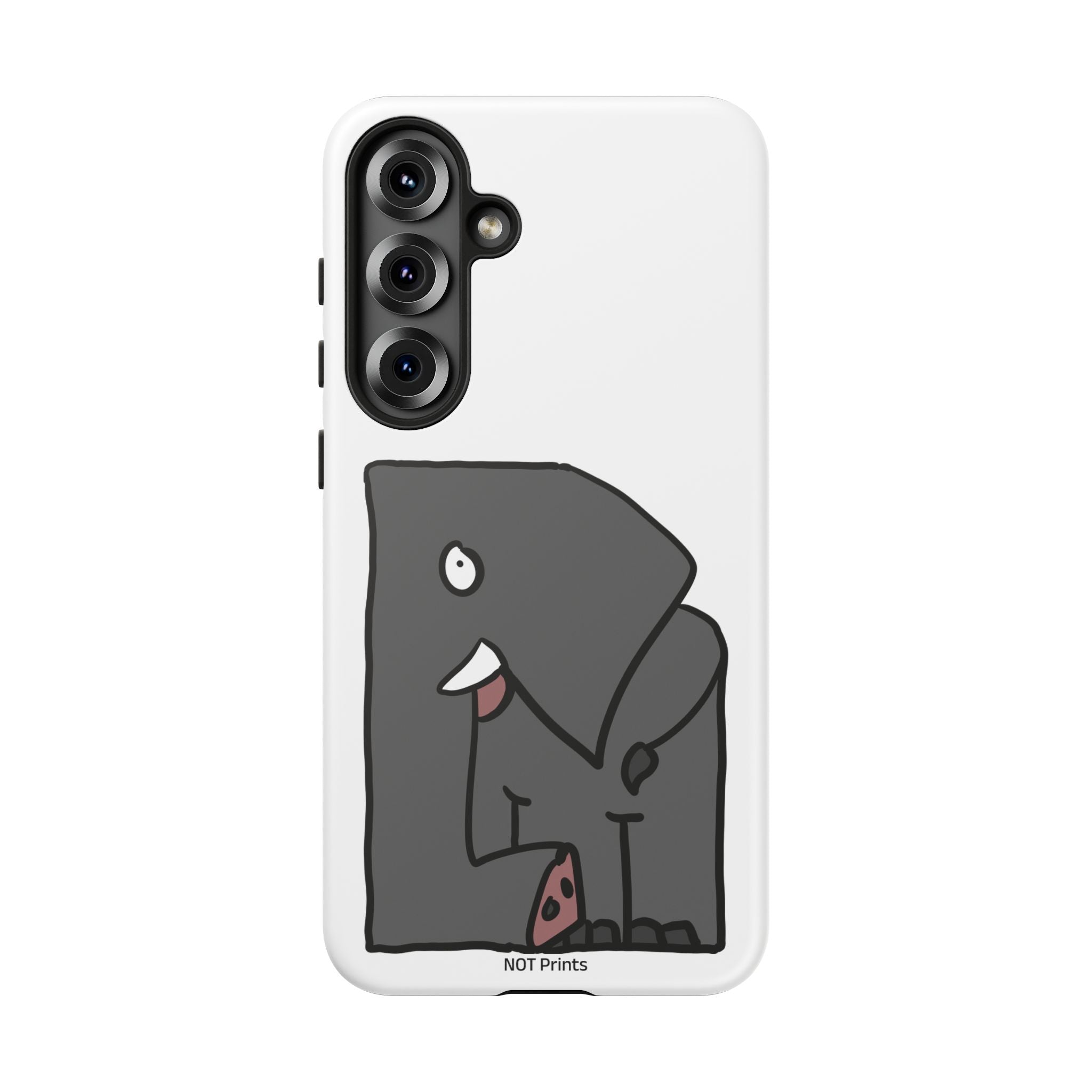 Coque de Téléphone Mignonne Éléphant Dessin Animé — Coque de Protection iPhone Amusante et Robuste