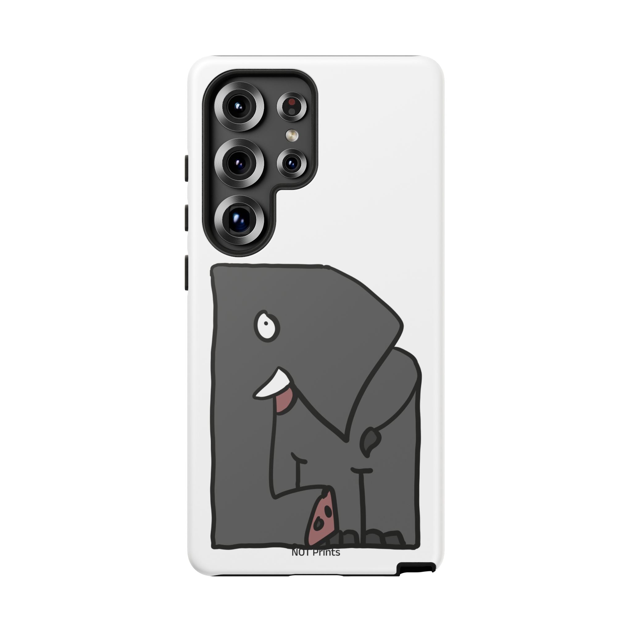 Coque de Téléphone Mignonne Éléphant Dessin Animé — Coque de Protection iPhone Amusante et Robuste