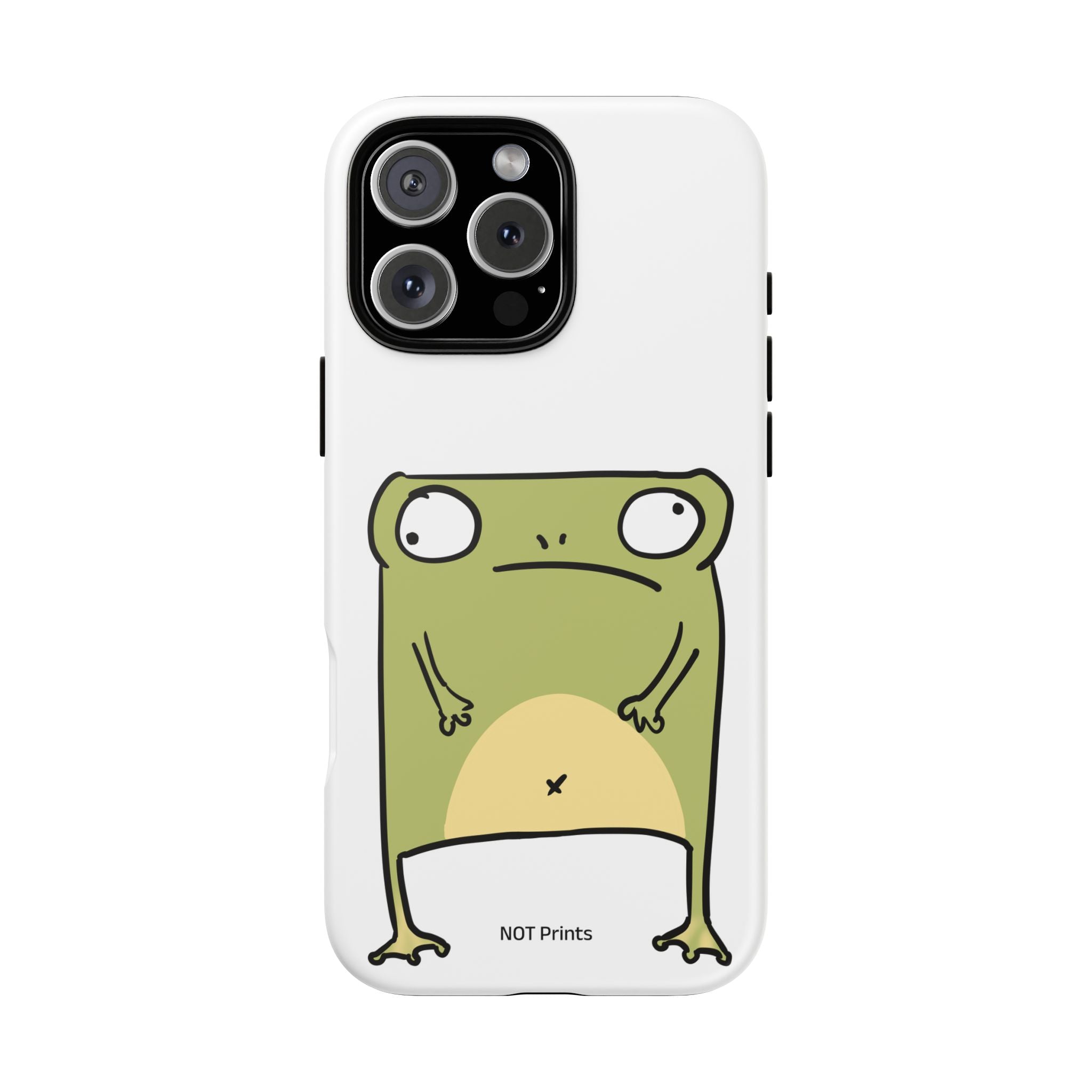 Funny Frog Tough Phone Case — Cute Stubborn Frog Protective iPhone Case