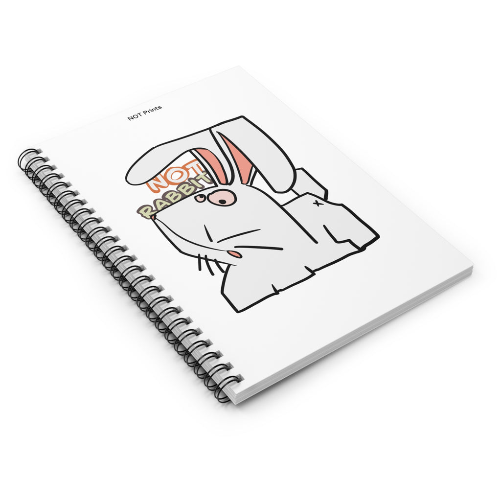 'Not Rabbit' Spiral Notebook – Cute Quirky Doodle Journal (Ruled)