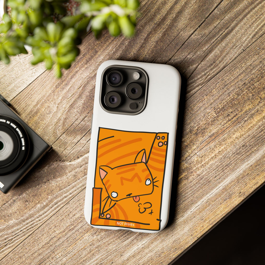 Cute Orange Cat Phone Case - Tough Cases Protective Phone Cover