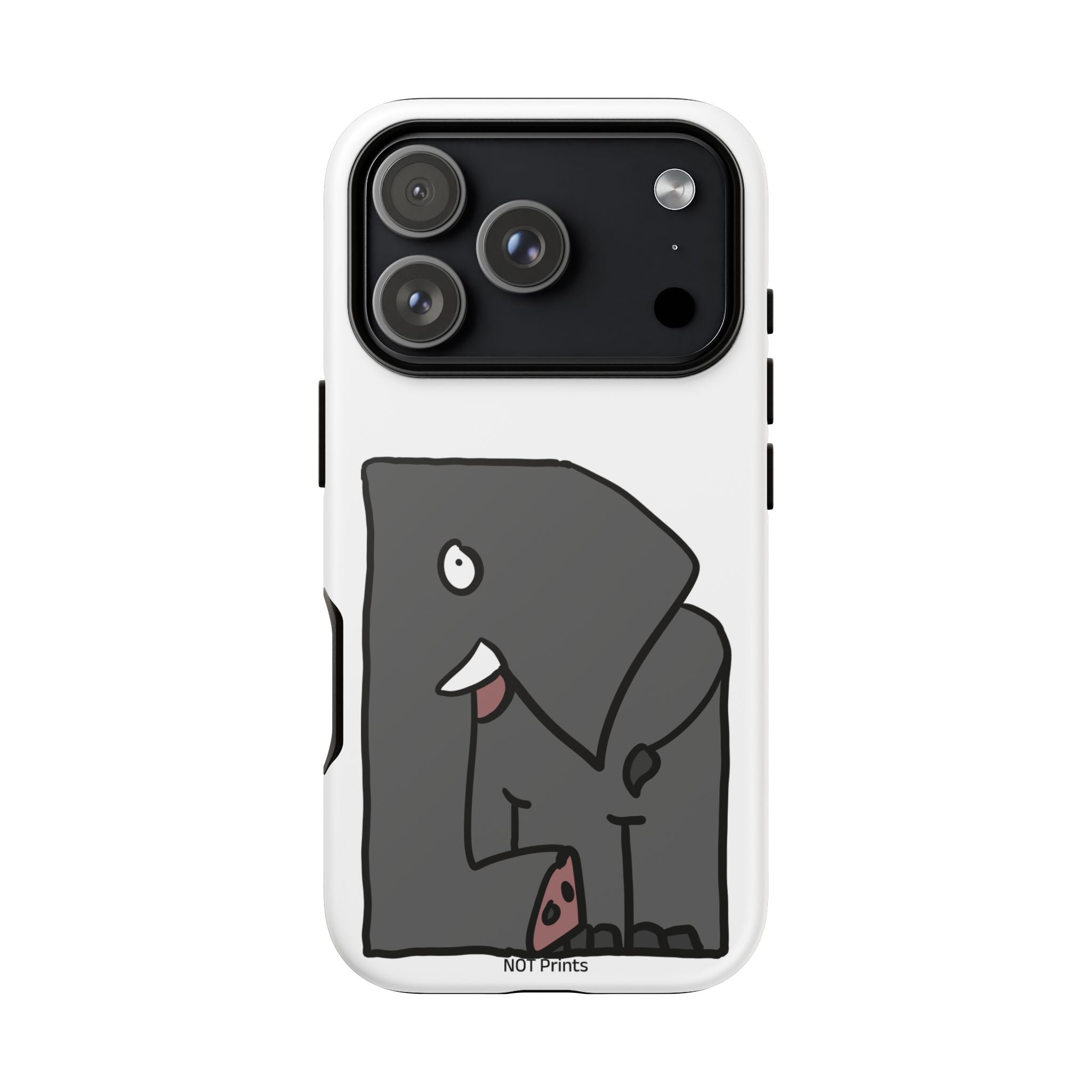 Coque de Téléphone Mignonne Éléphant Dessin Animé — Coque de Protection iPhone Amusante et Robuste
