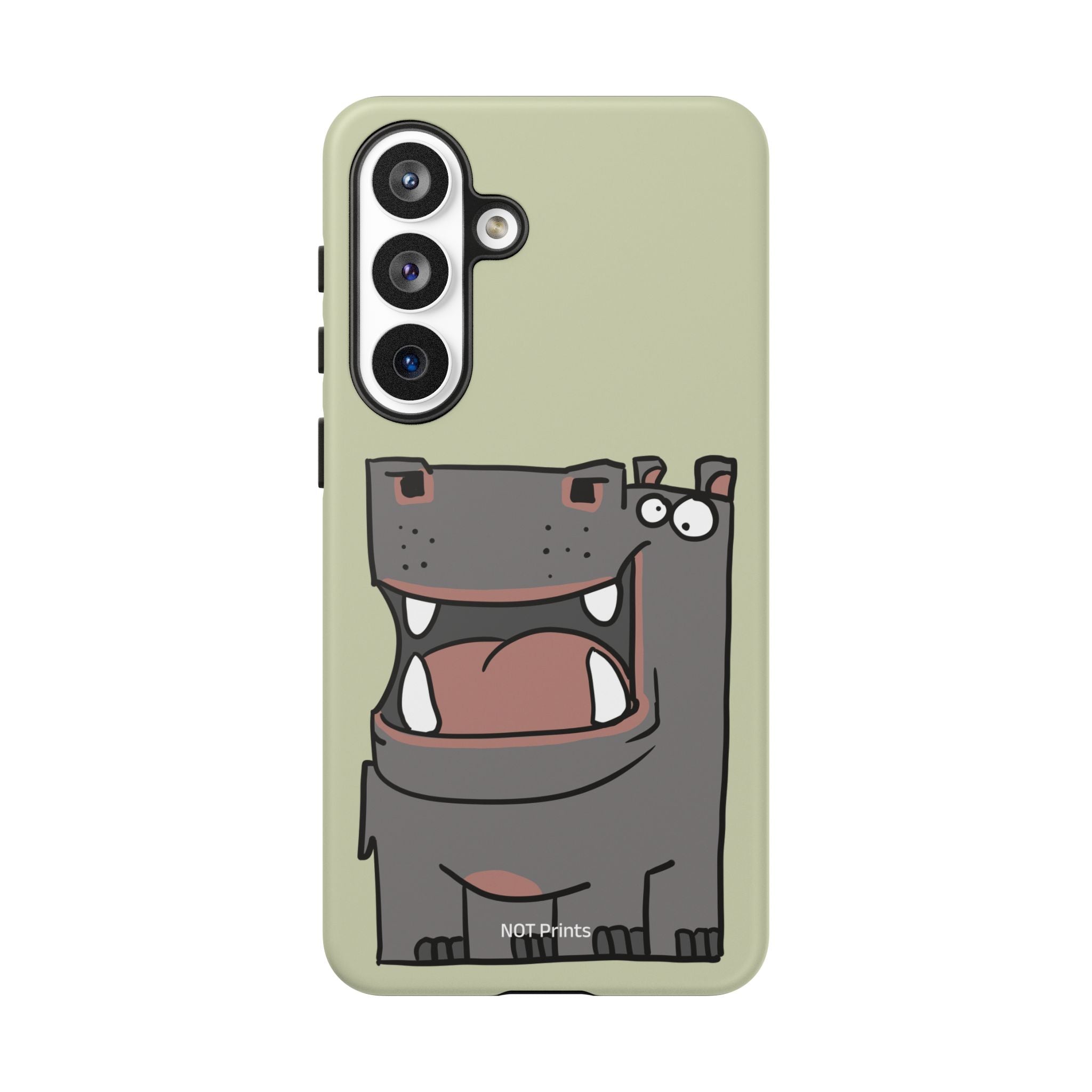 Hippo Cartoon Phone Case — Cute Happy Hippo Protective iPhone Cover