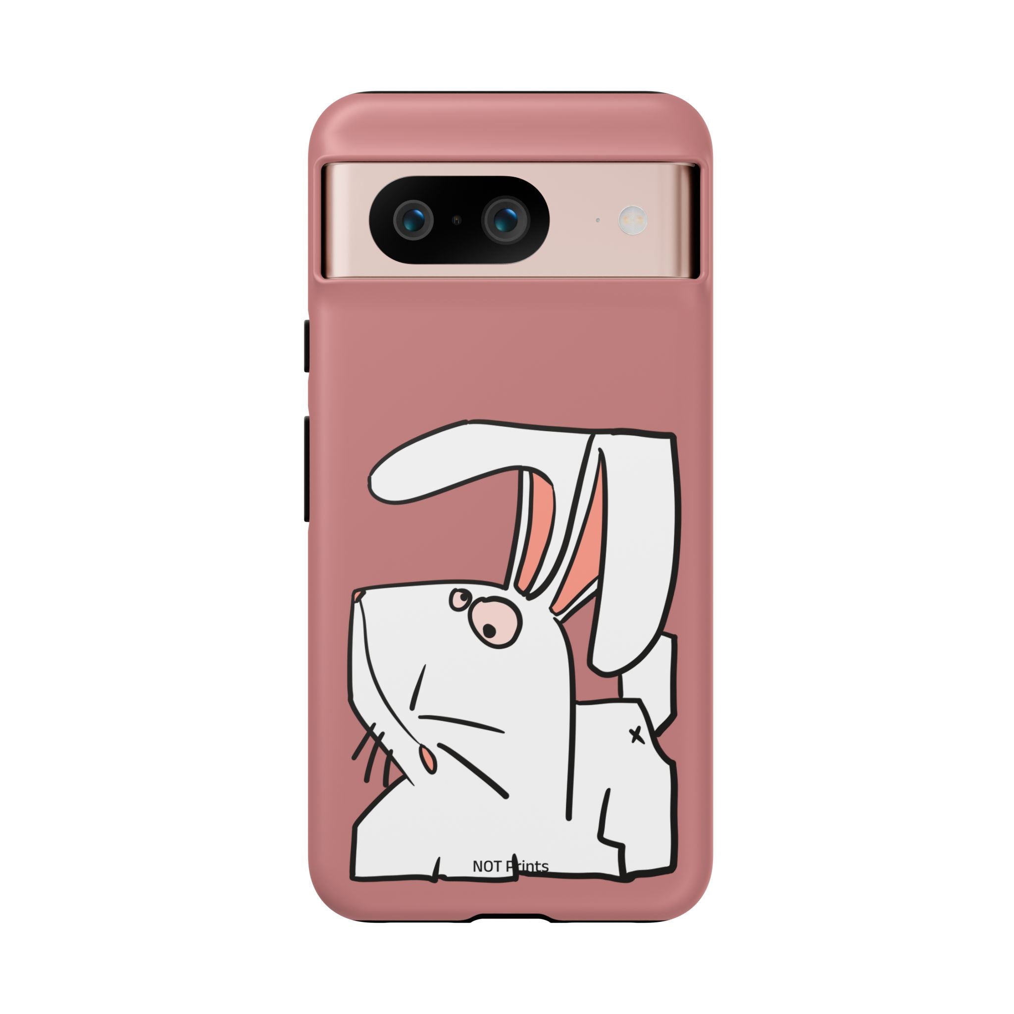 Coque de téléphone résistante Bunny Sketch — Coque iPhone Lapin Minimaliste Mignonne