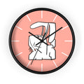 Cute Pink Bunny Wall Clock — Playful Ceramic Rabbit Design