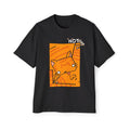 Cat Graphic Tee — "Not Cat" | Orange Cartoon Cat Oversized Shirt