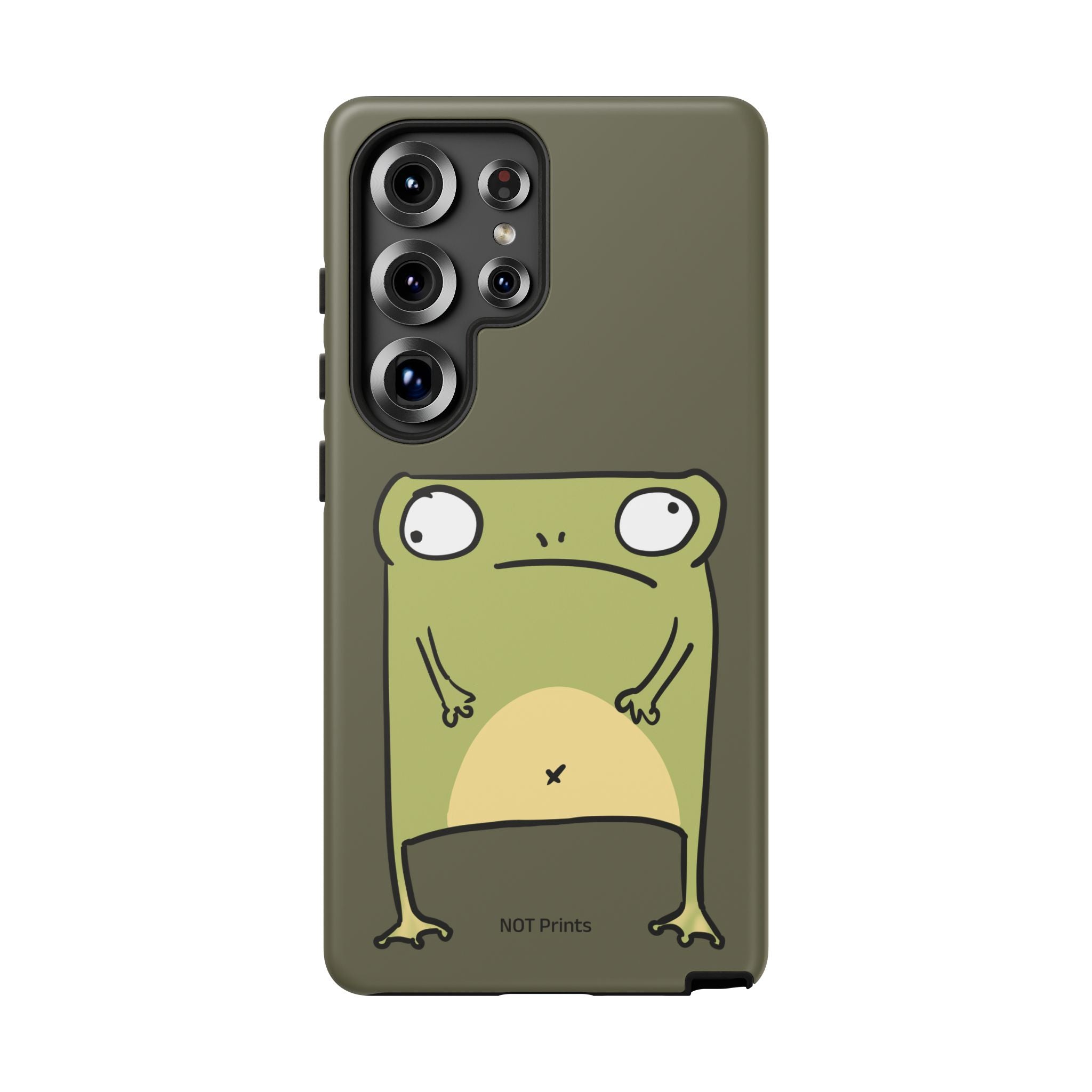 Funny Frog Phone Case — Cute Grumpy Frog Protective Phone Cover